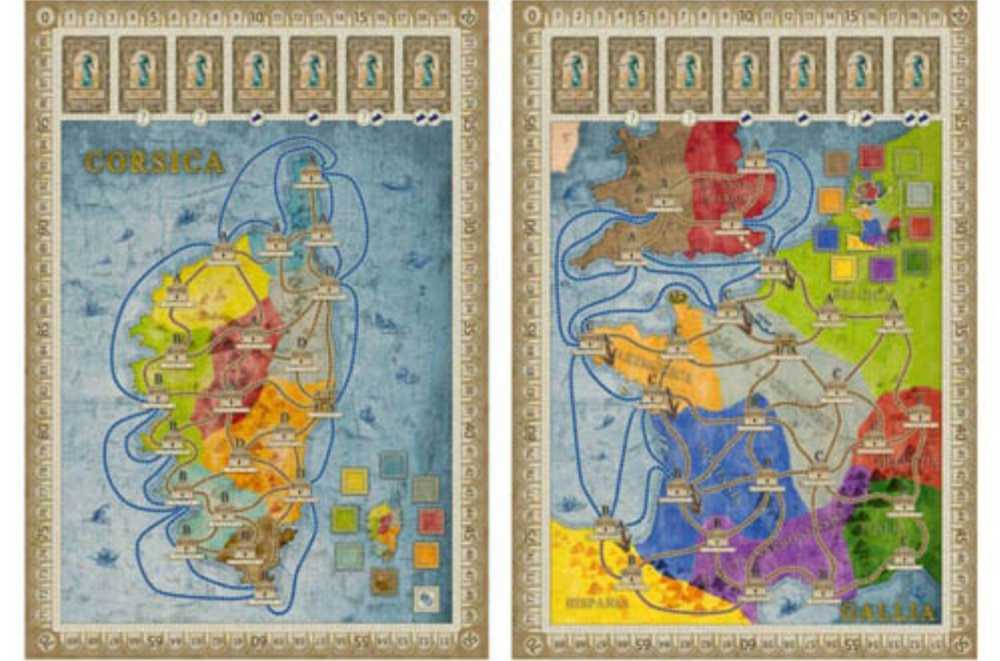 Concordia: Gallia/Corsica Map Expansion  (2-5) board game collectible [Barcode 655132005418] - Main Image 2