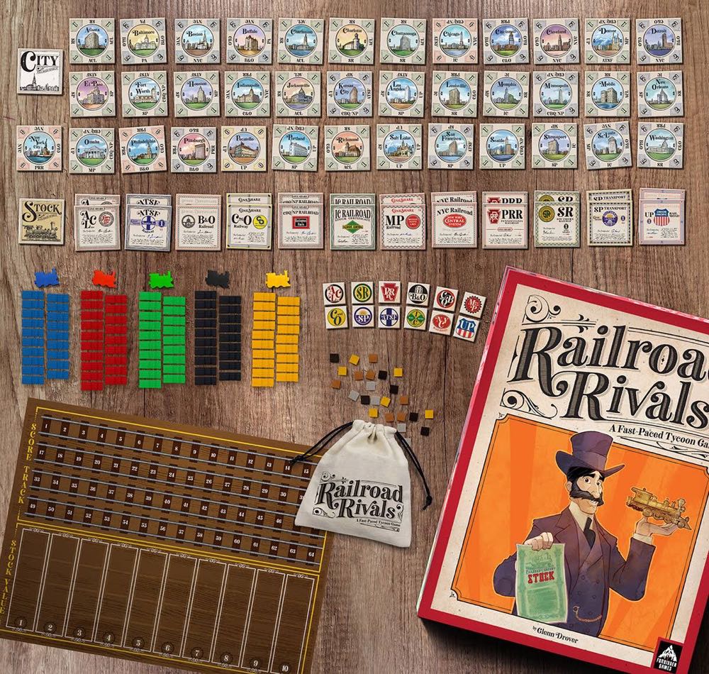 Railroad Rivals  (1-5) board game collectible [Barcode 852068008012] - Main Image 3
