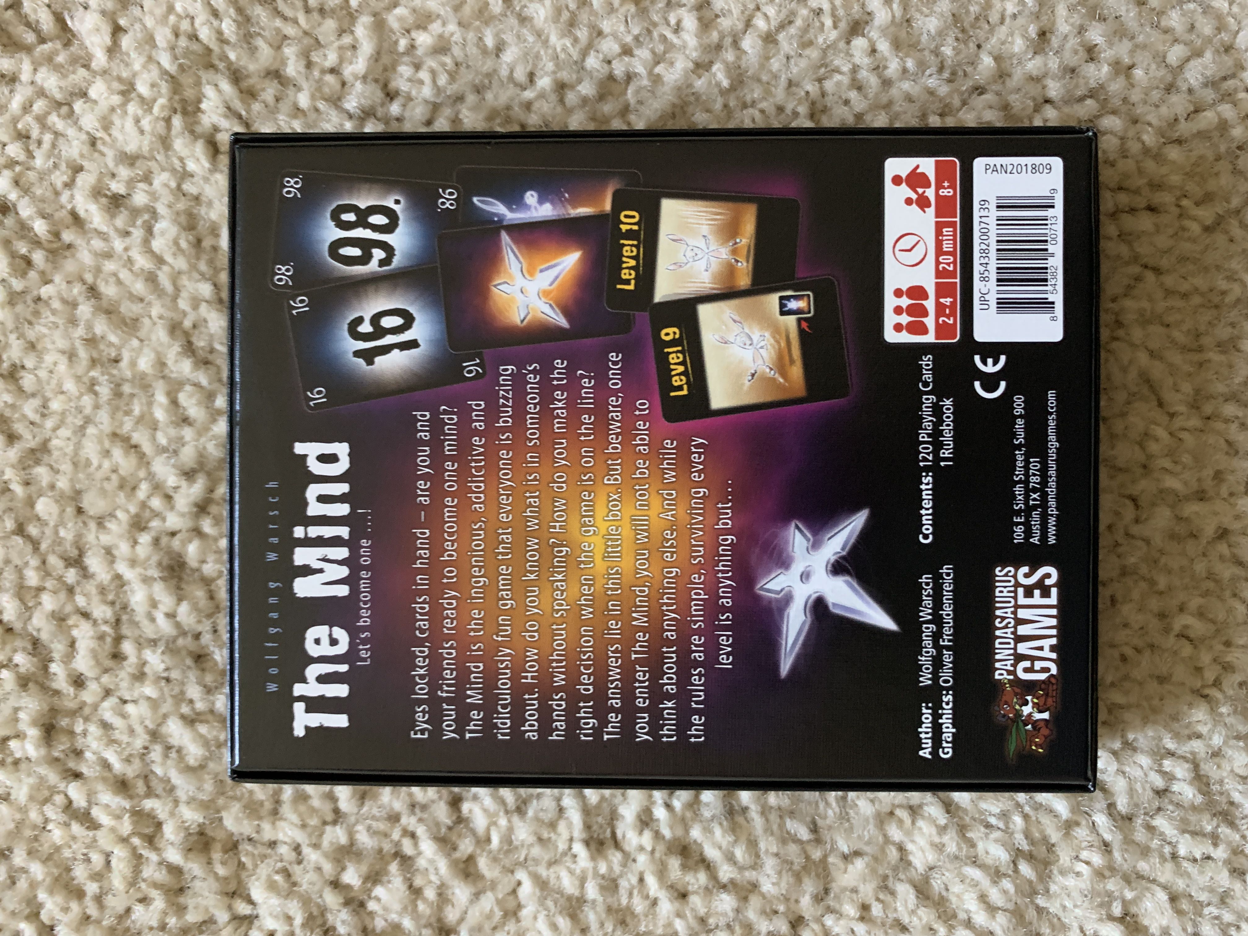 The Mind  (4) board game collectible [Barcode 854382007139] - Main Image 2