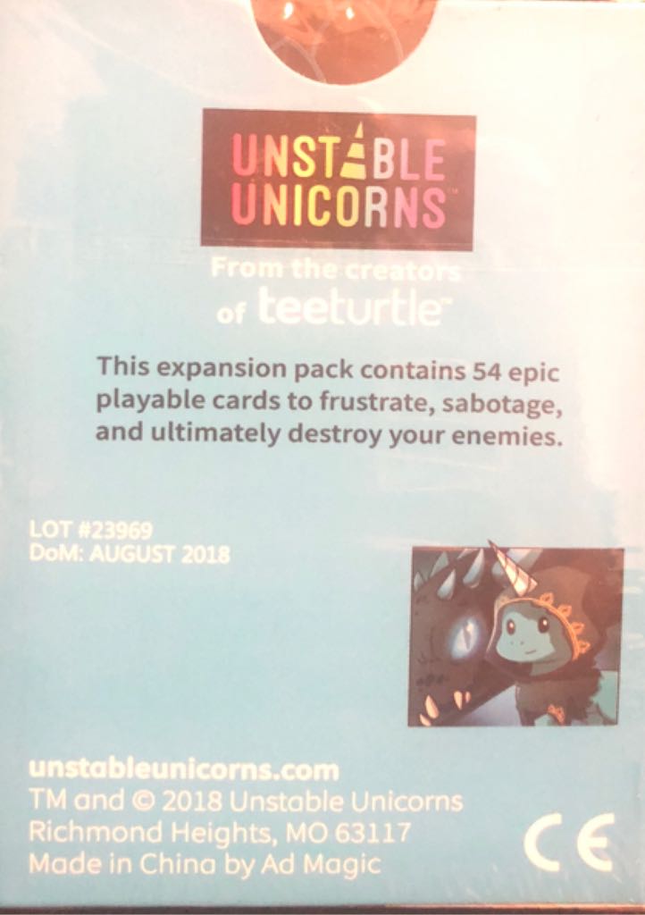 Unstable Unicorns: Dragons Expansion  (2-8) board game collectible [Barcode 810270030832] - Main Image 2