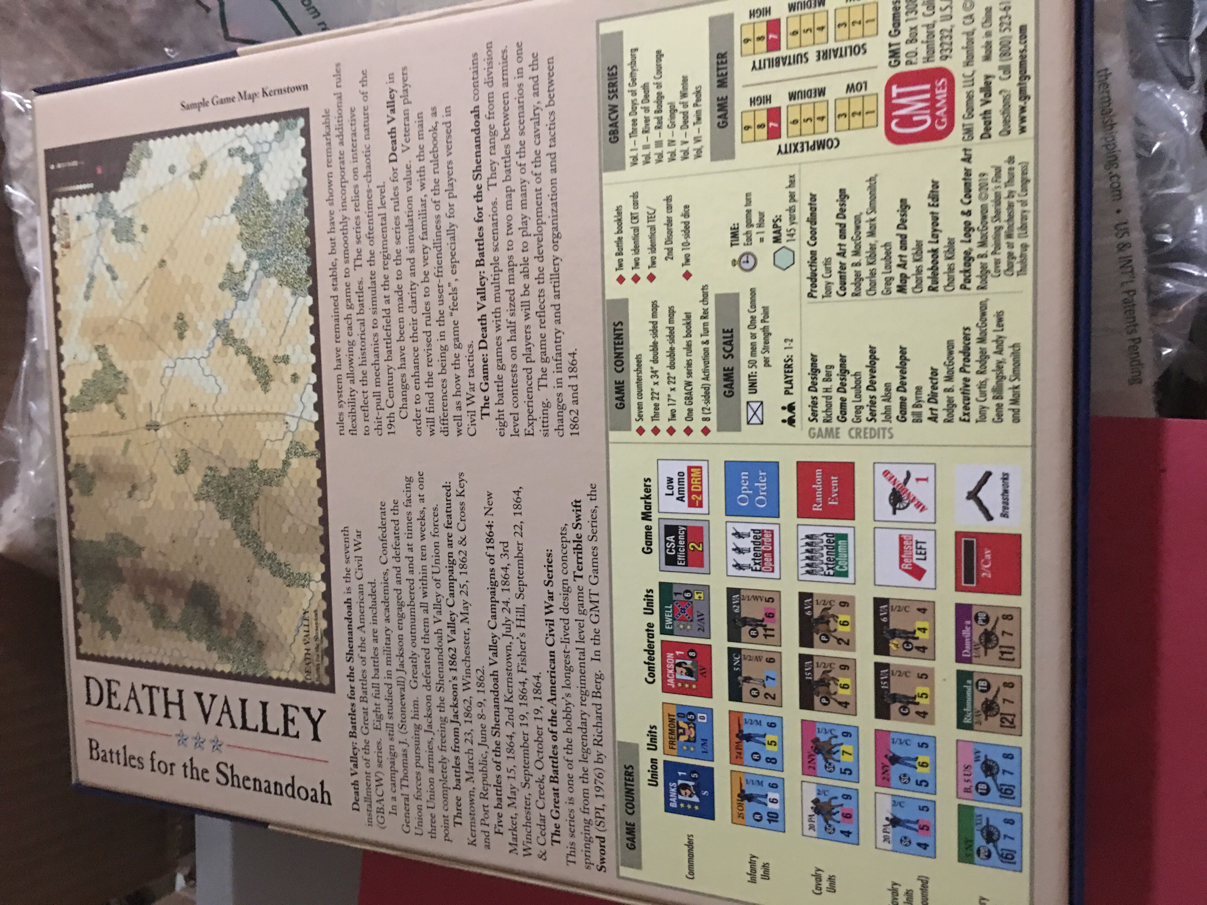 Death Valley: Battles for the Shenandoah  (1-2) board game collectible [Barcode 817054011759] - Main Image 2