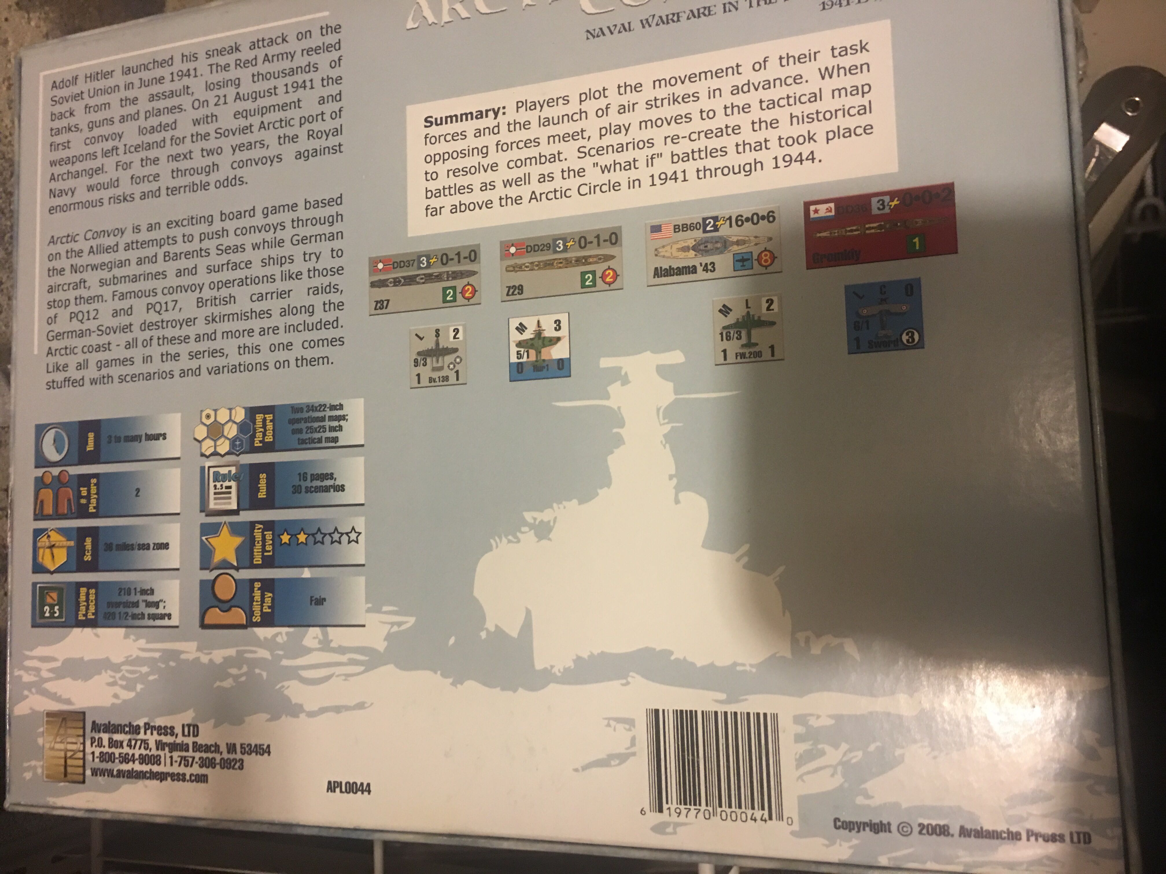Arctic Convoy  (2) board game collectible [Barcode 619770000440] - Main Image 2