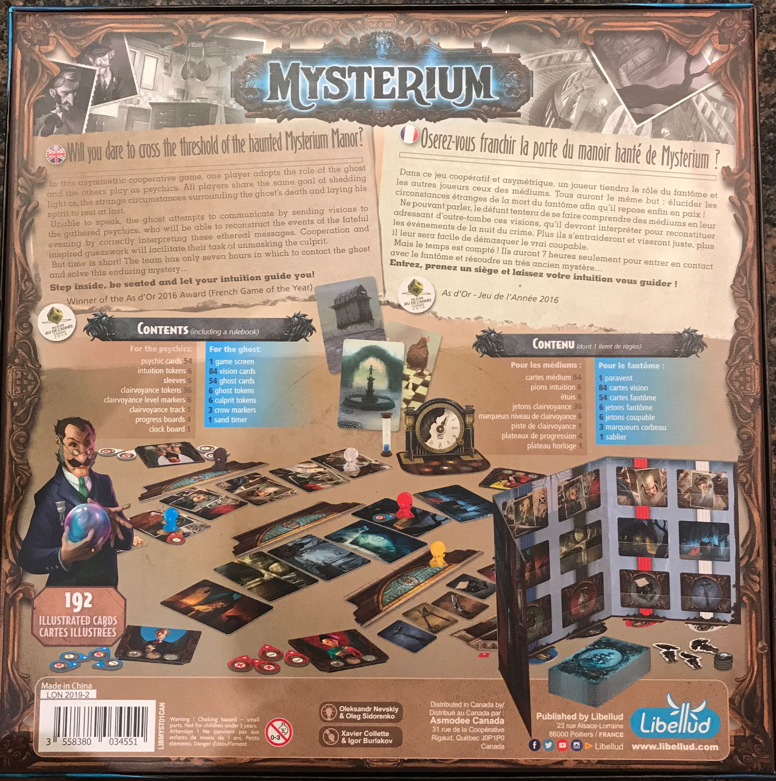 Mysterium  (2-7) board game collectible [Barcode 3558380034551] - Main Image 2