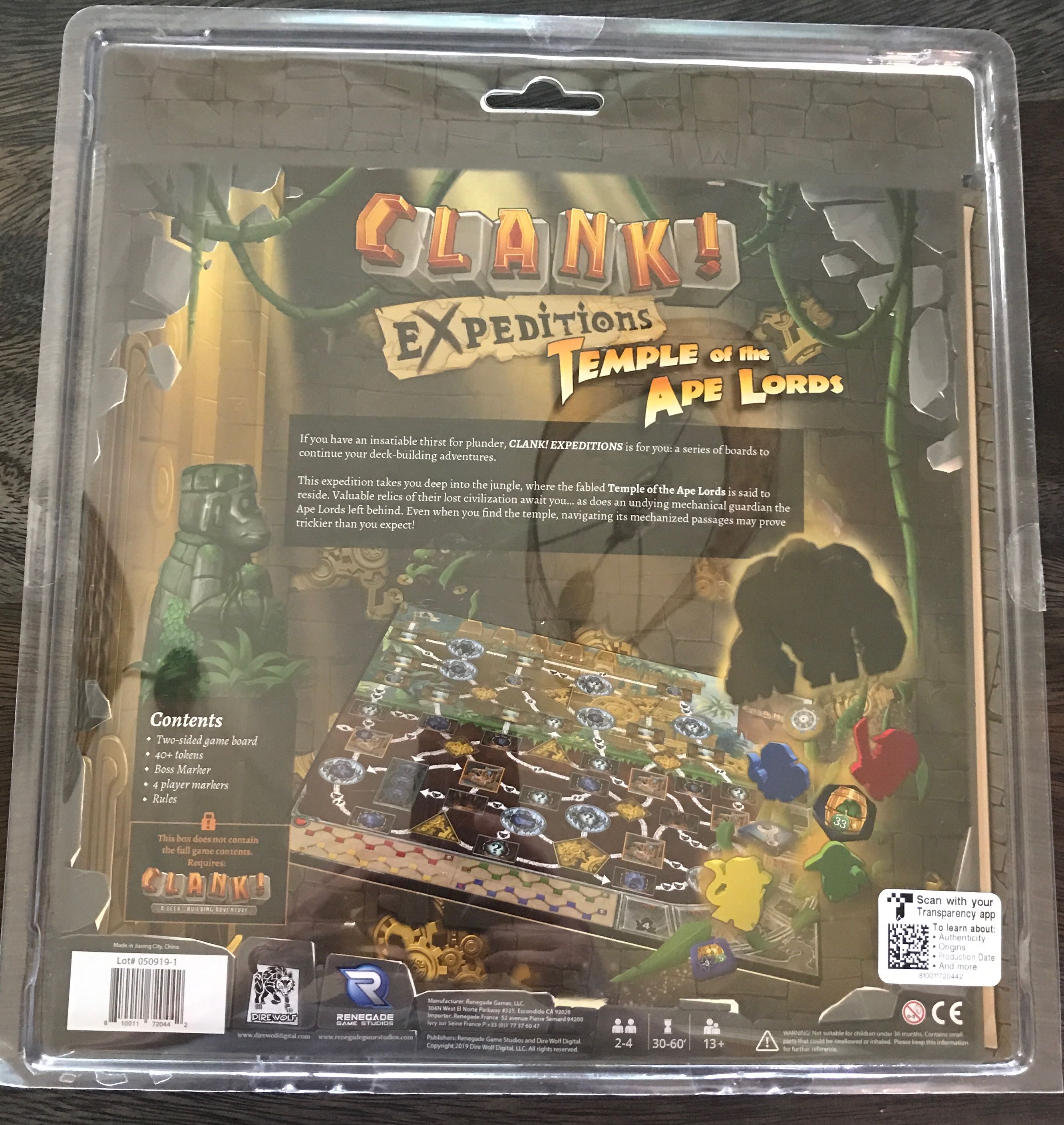 Clank! Expeditions Temple Of The Ape Lords  (2-4) board game collectible [Barcode 810011720442] - Main Image 2