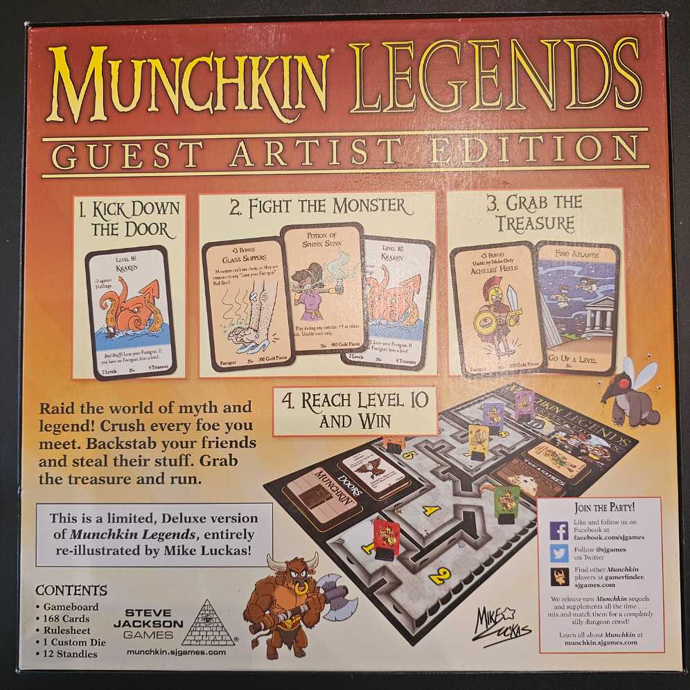 Munchkin Legends: Guest Artist Edition  (3-6) board game collectible [Barcode 837654320372] - Main Image 2