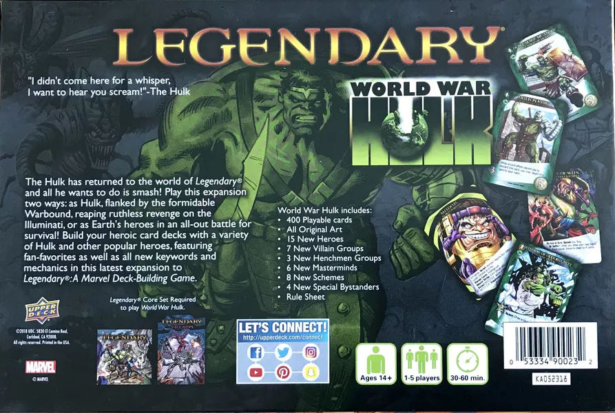 Legendary: World War Hulk  (1-5) board game collectible - Main Image 2
