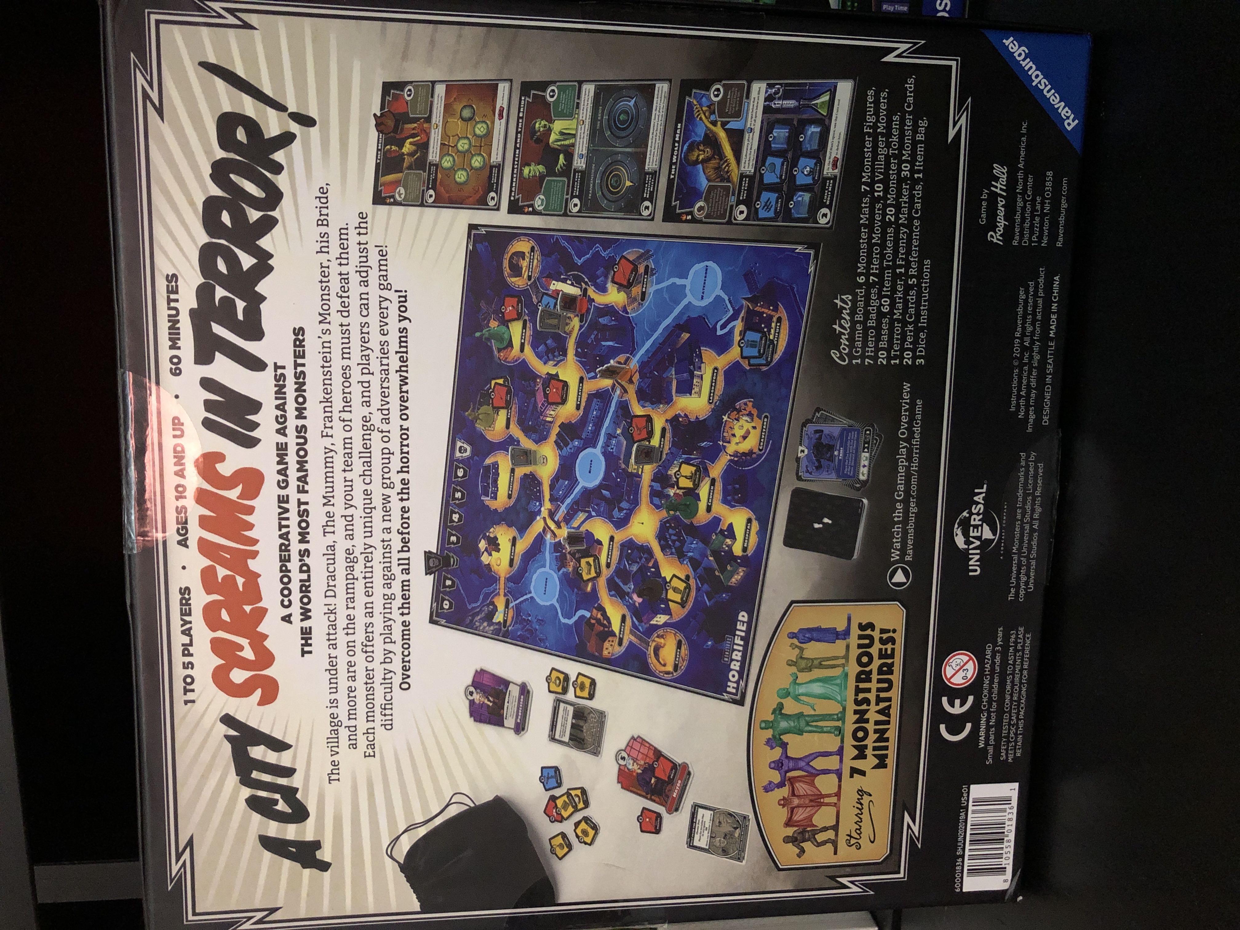 Horrified: Universal Studios Monsters  (1-5) board game collectible [Barcode 810558018361] - Main Image 2