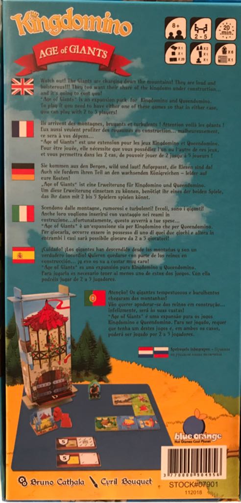 Kingdomino: Age of Giants  (2-5) board game collectible [Barcode 3770000904956] - Main Image 2