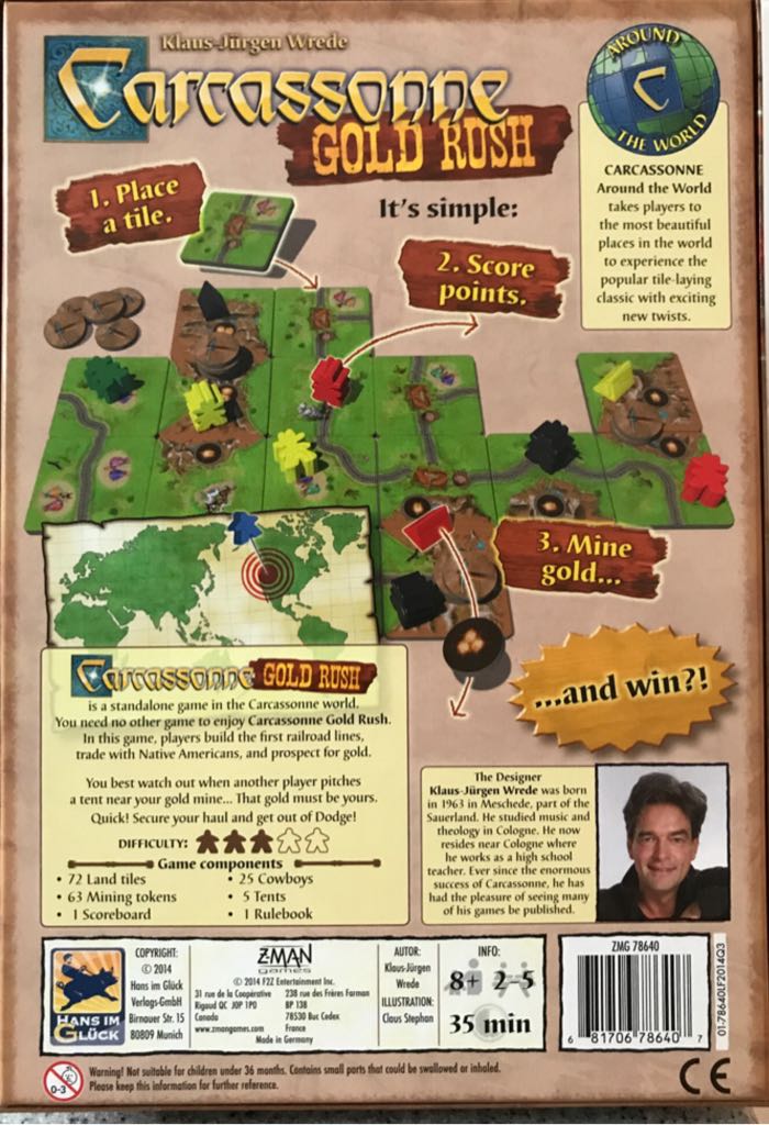 Carcassonne: Gold Rush  (2-5) board game collectible [Barcode 681706786407] - Main Image 2