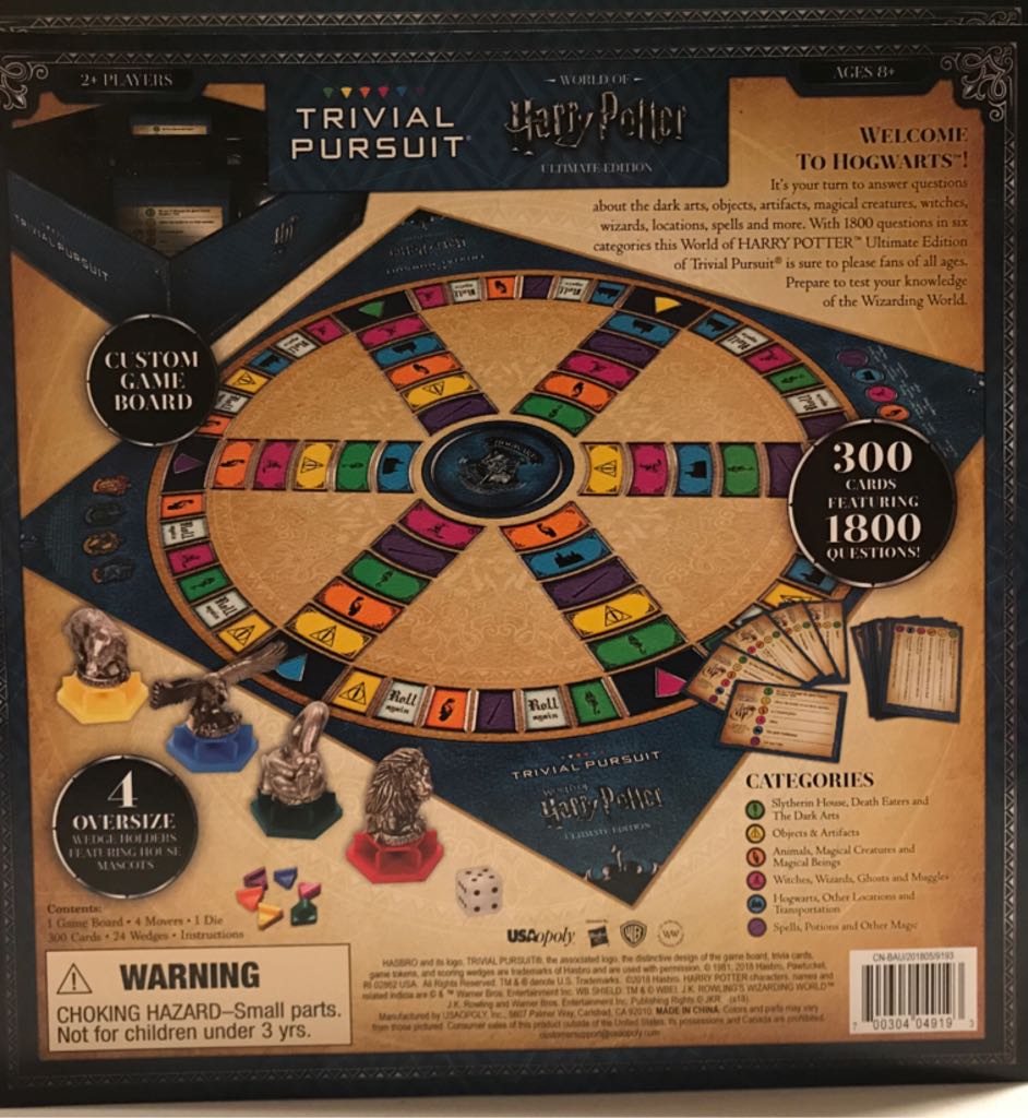 Trivial Pursuit: World of Harry Potter Ultimate Edition  (2+) board game collectible [Barcode 700304049193] - Main Image 2