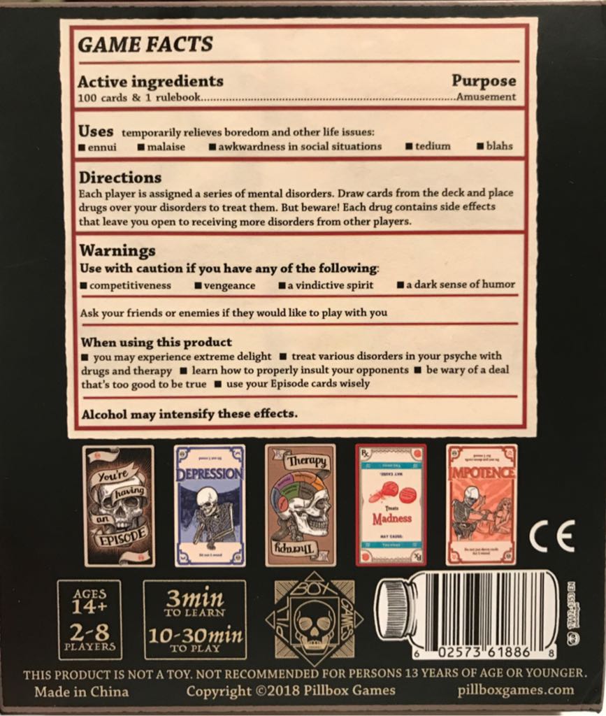 Side Effects  (2-8) board game collectible [Barcode 602573618868] - Main Image 2