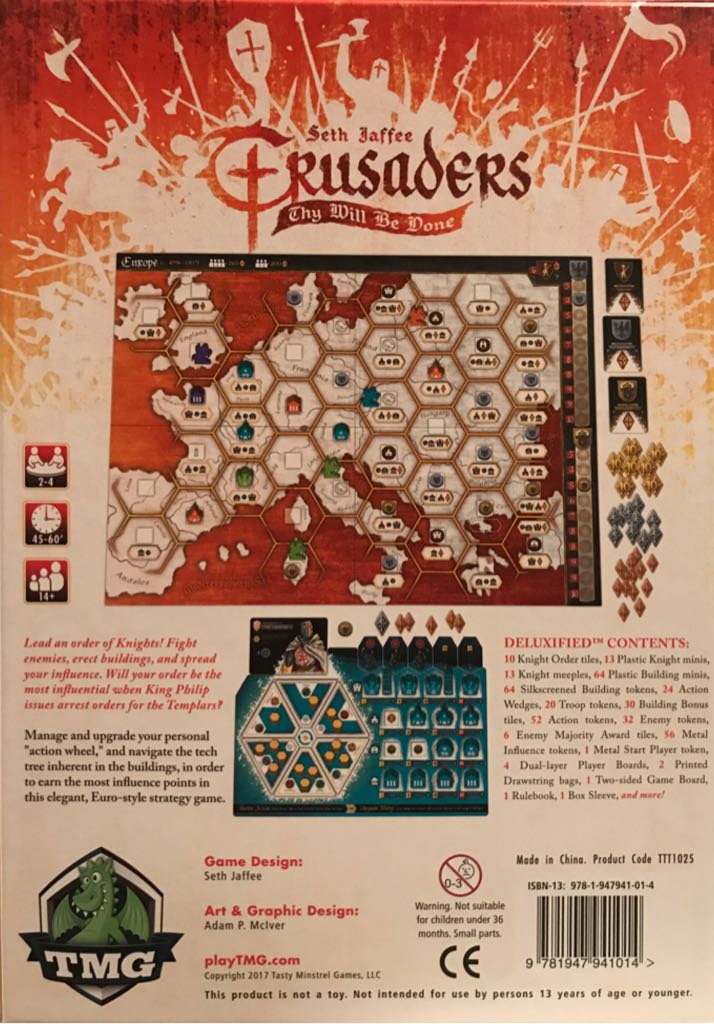 Crusaders: Thy Will Be Done - Deluxe Edition  (2-4) board game collectible [Barcode 9781947941014] - Main Image 2