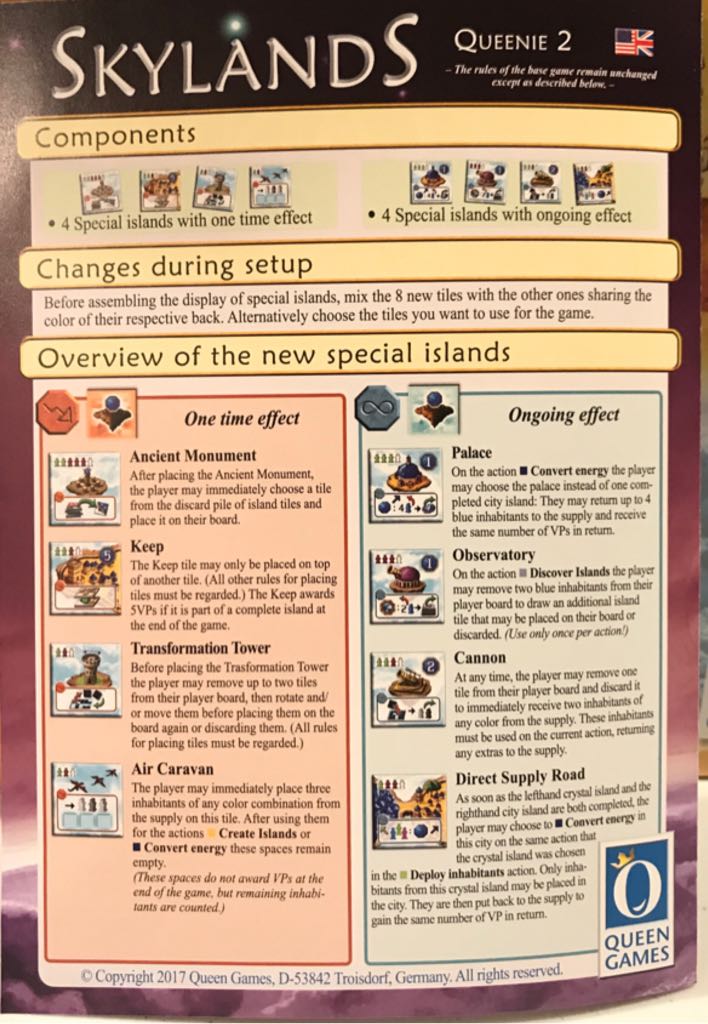 Skylands: Queenie 2 Towers & Domes  (2-4) board game collectible [Barcode 4010350464625] - Main Image 2