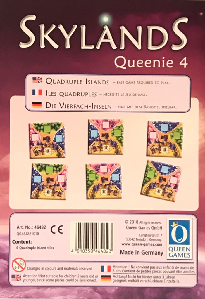 Skylands: Queenie 4 Quadruple Islands  (2-4) board game collectible [Barcode 4010350464823] - Main Image 1