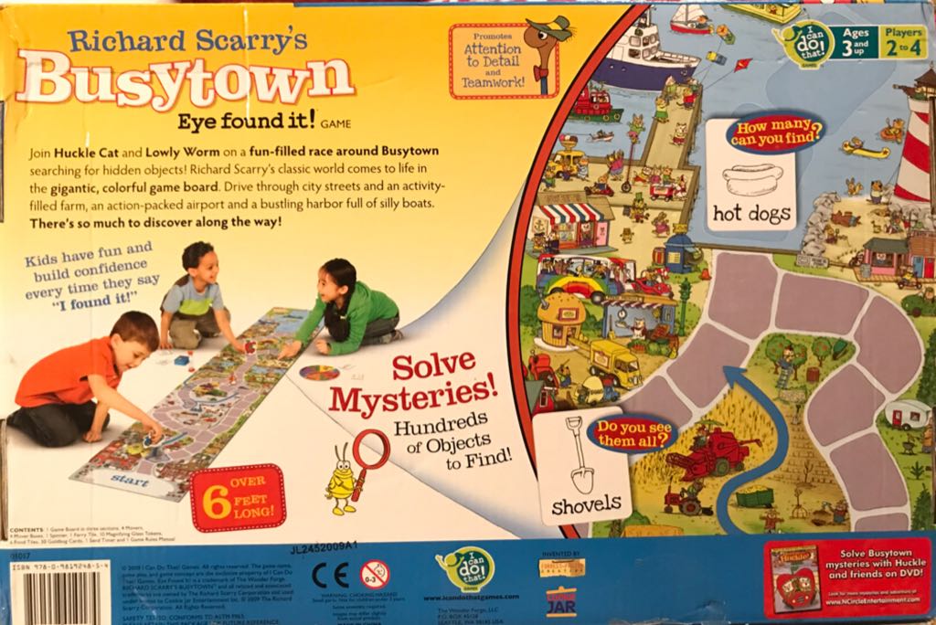Richard Scarry’s Busytown Eye Found It! Game  (2-4) board game collectible [Barcode 810558010174] - Main Image 2