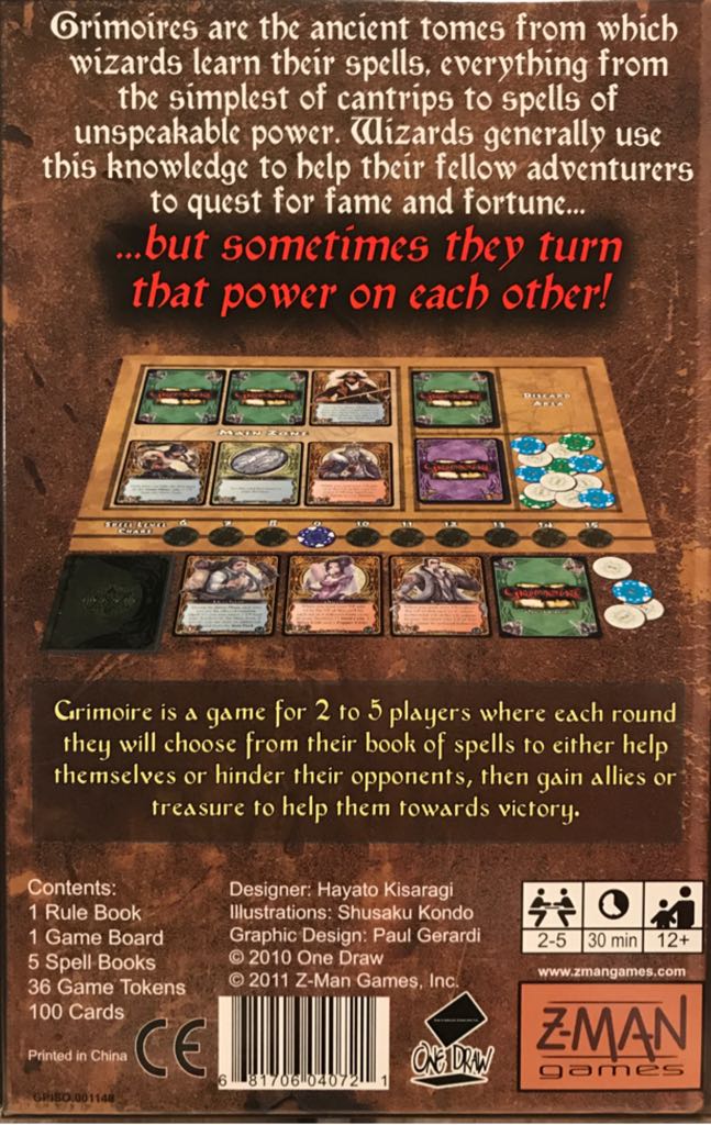 Grimoire  (2-5) board game collectible [Barcode 681706040721] - Main Image 2