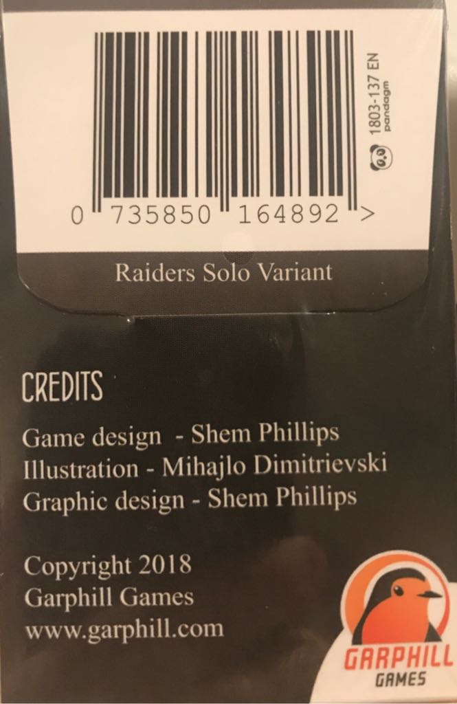 Raiders of the North Sea: Solo Variant  board game collectible [Barcode 735850164892] - Main Image 2