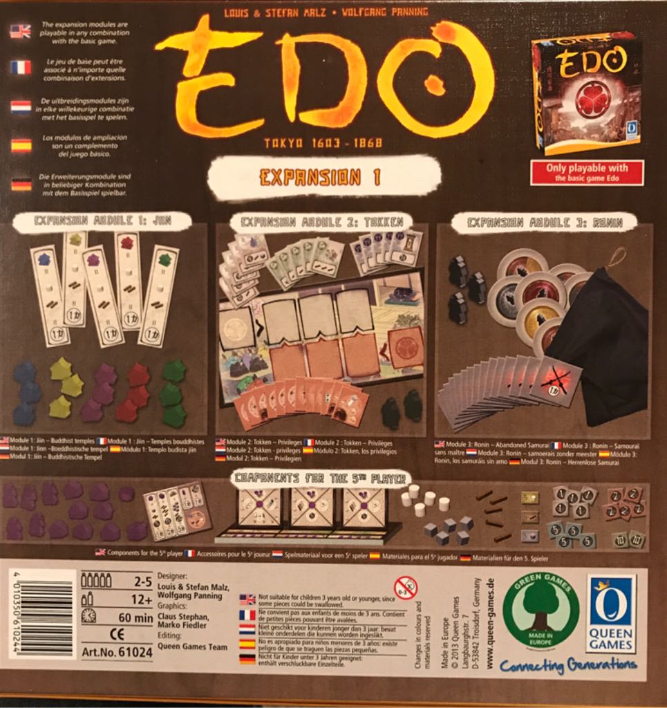 Edo - Tokyo 1603-1868: Expansion 1  (2-4) board game collectible [Barcode 4010350610244] - Main Image 2