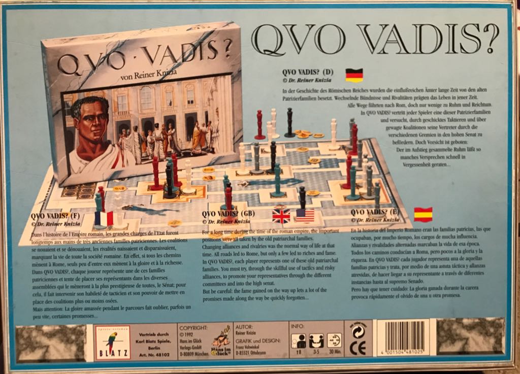 Quo Vadis?  board game collectible [Barcode 4001504481025] - Main Image 2