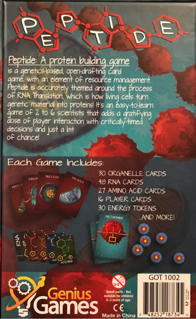 Peptide A Protein Building Game  (2-5) board game collectible [Barcode 748252187345] - Main Image 2