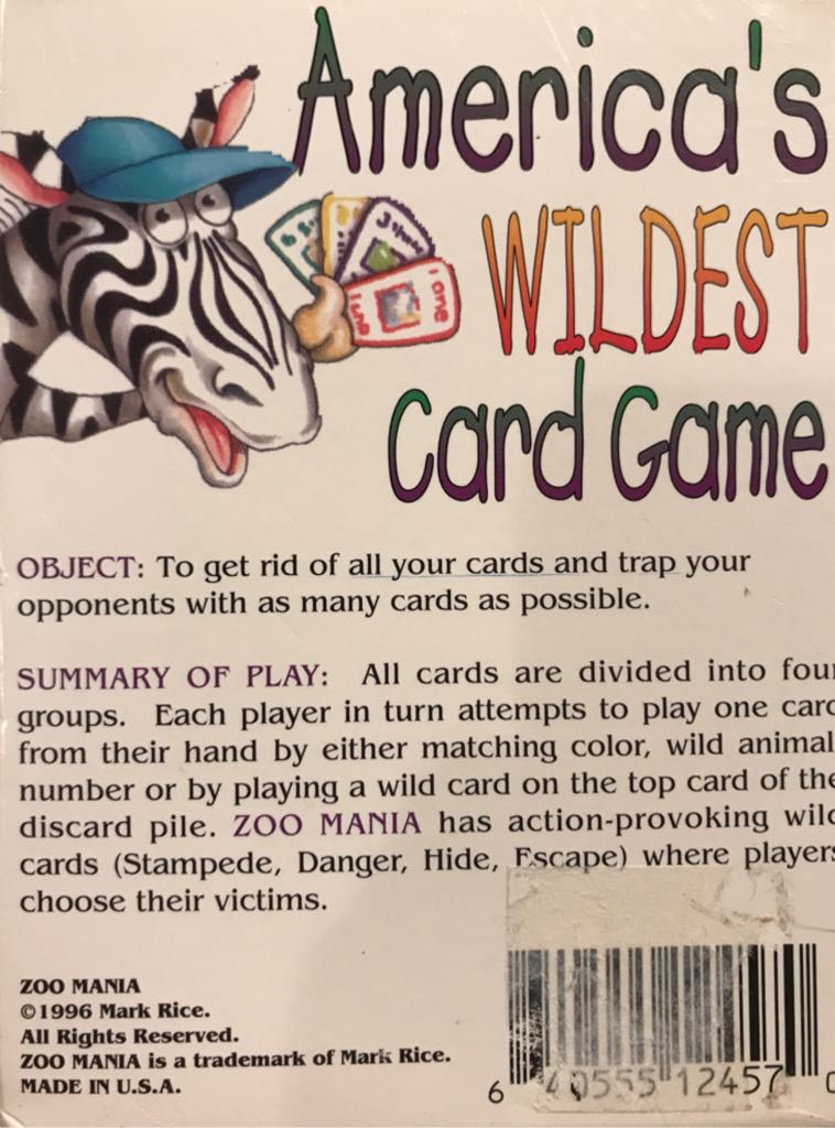 Zoo Mania  (2-10) board game collectible [Barcode 640555124570] - Main Image 2