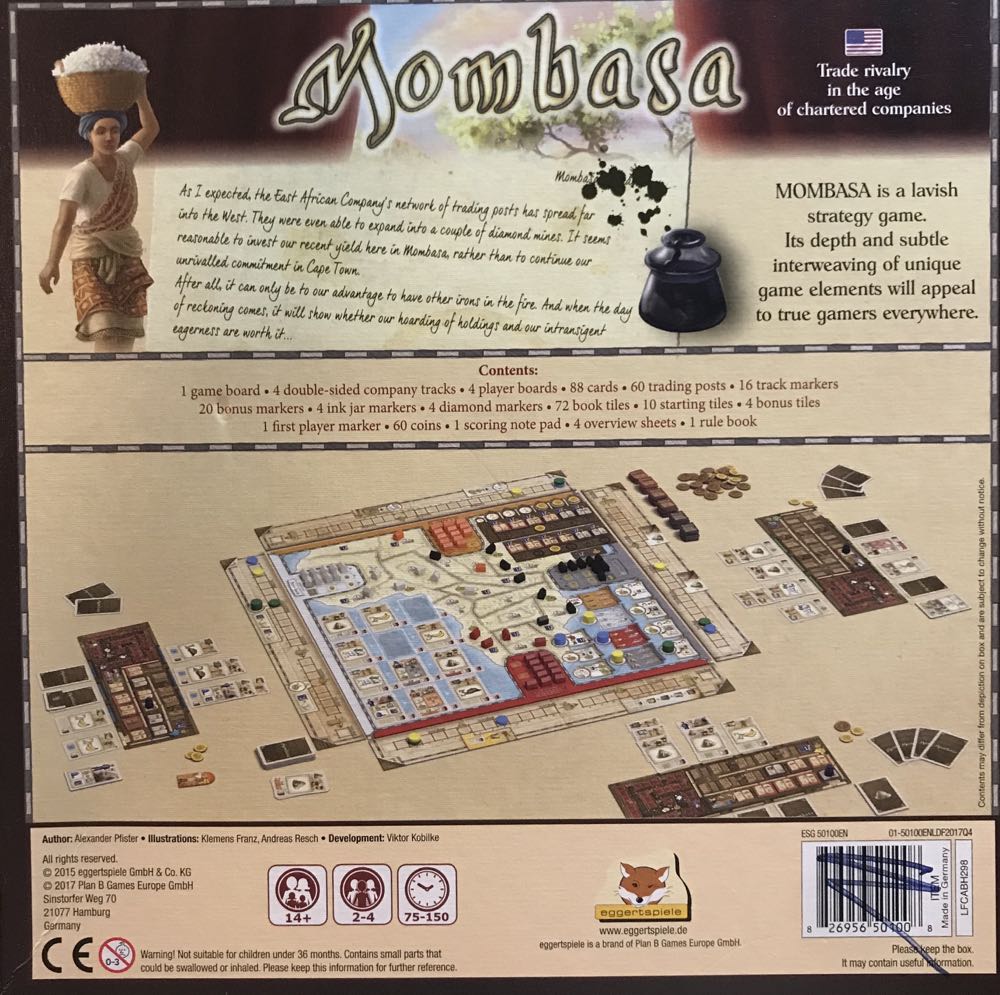 Mombasa  (2-4) board game collectible [Barcode 826956501008] - Main Image 3