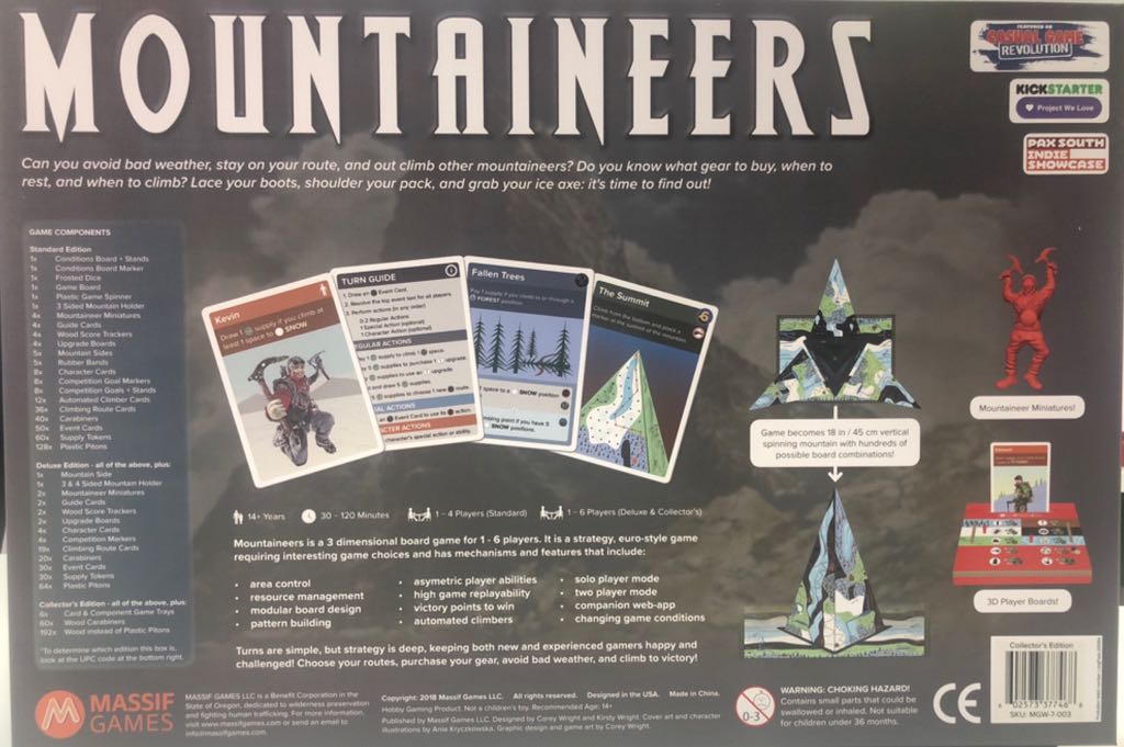 Mountaineers  (1-6) board game collectible [Barcode 602573377468] - Main Image 2