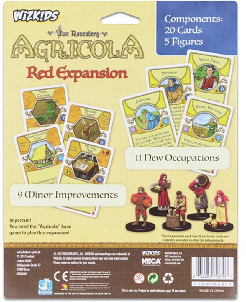 Agricola Red Expansion  board game collectible [Barcode 634482728703] - Main Image 2