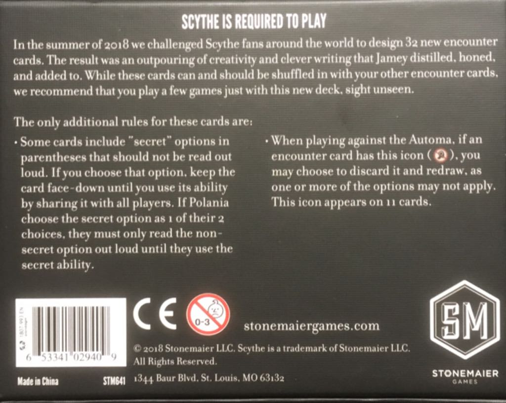 Scythe: Encounters  (1-5 (7)) board game collectible [Barcode 653341029409] - Main Image 2