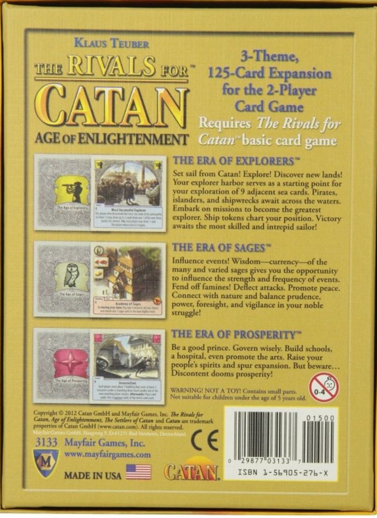 Rivals for Catan: Age of Enlightenment  board game collectible [Barcode 029877031368] - Main Image 2