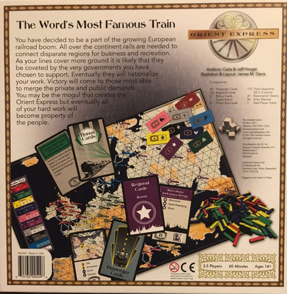 Orient Express  (2 3 4 5) board game collectible [Barcode 655132005296] - Main Image 2