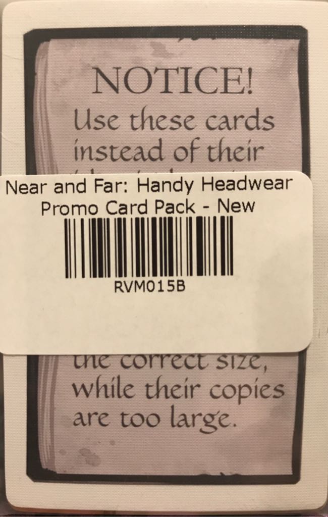 Near and Far: Handy Headwear Promo Pack  board game collectible - Main Image 2