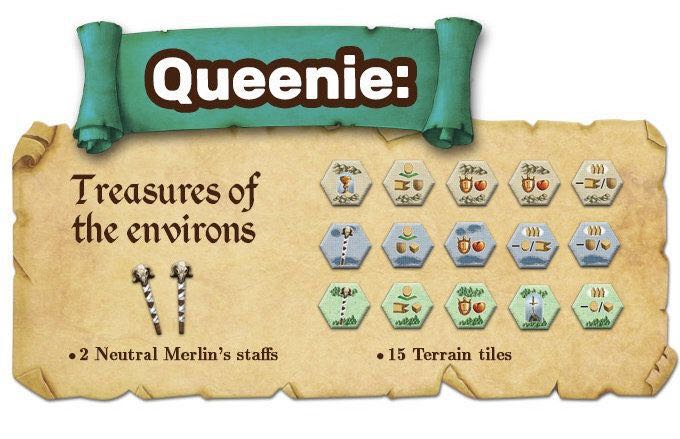 Merlin: Queenie 1 - Treasures of the Environs  board game collectible - Main Image 2