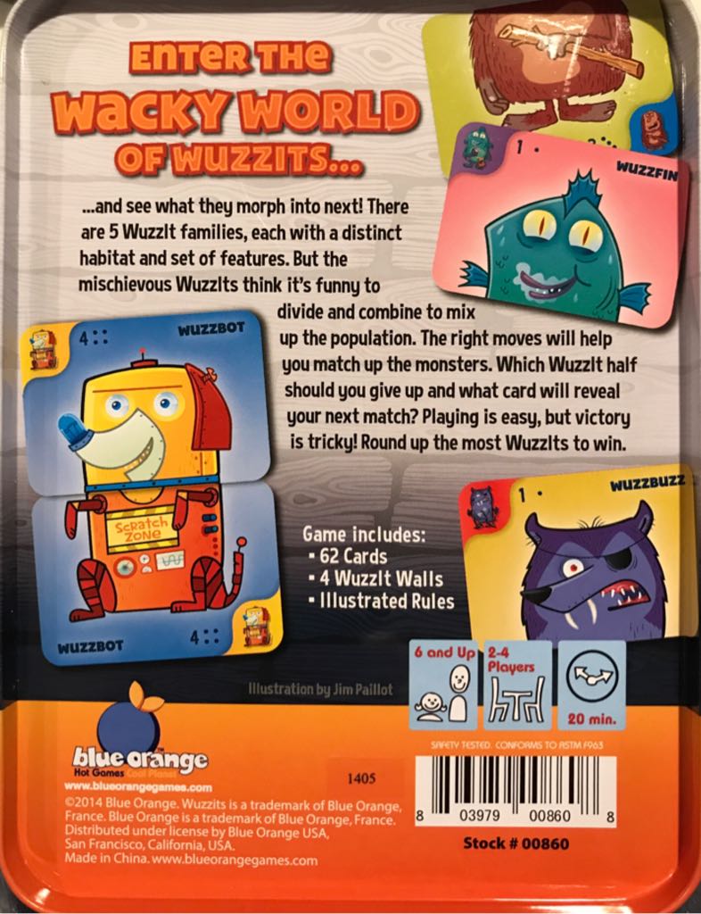 Wuzzits  board game collectible [Barcode 803979008608] - Main Image 2