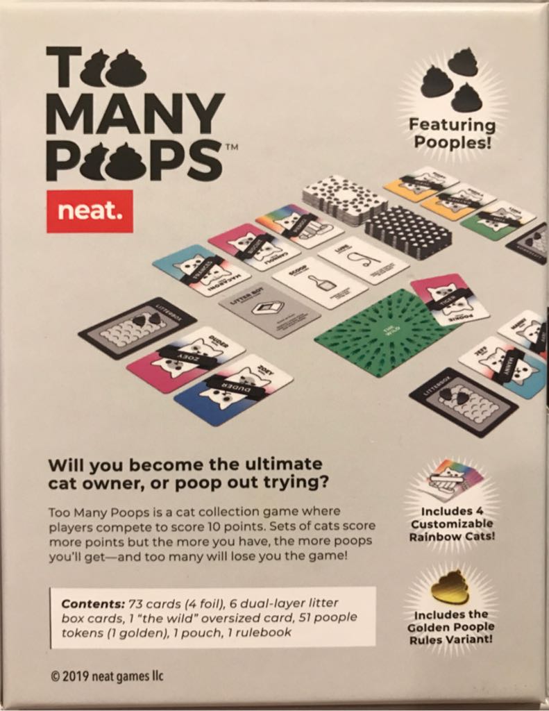 Too Many Poops  (2-6) board game collectible [Barcode 644216165872] - Main Image 2