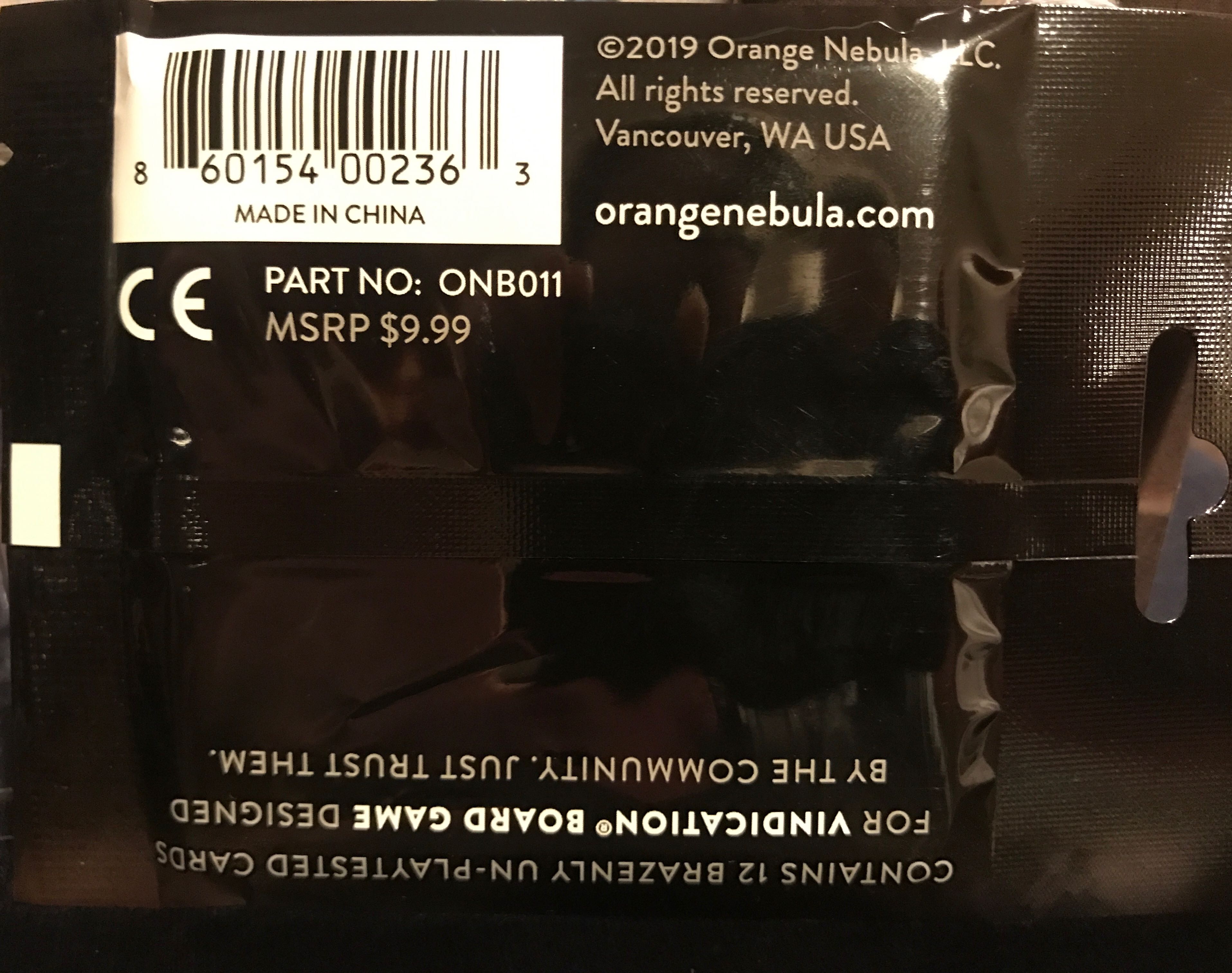 Vindication: Community Pack 2019  board game collectible [Barcode 860154002363] - Main Image 2