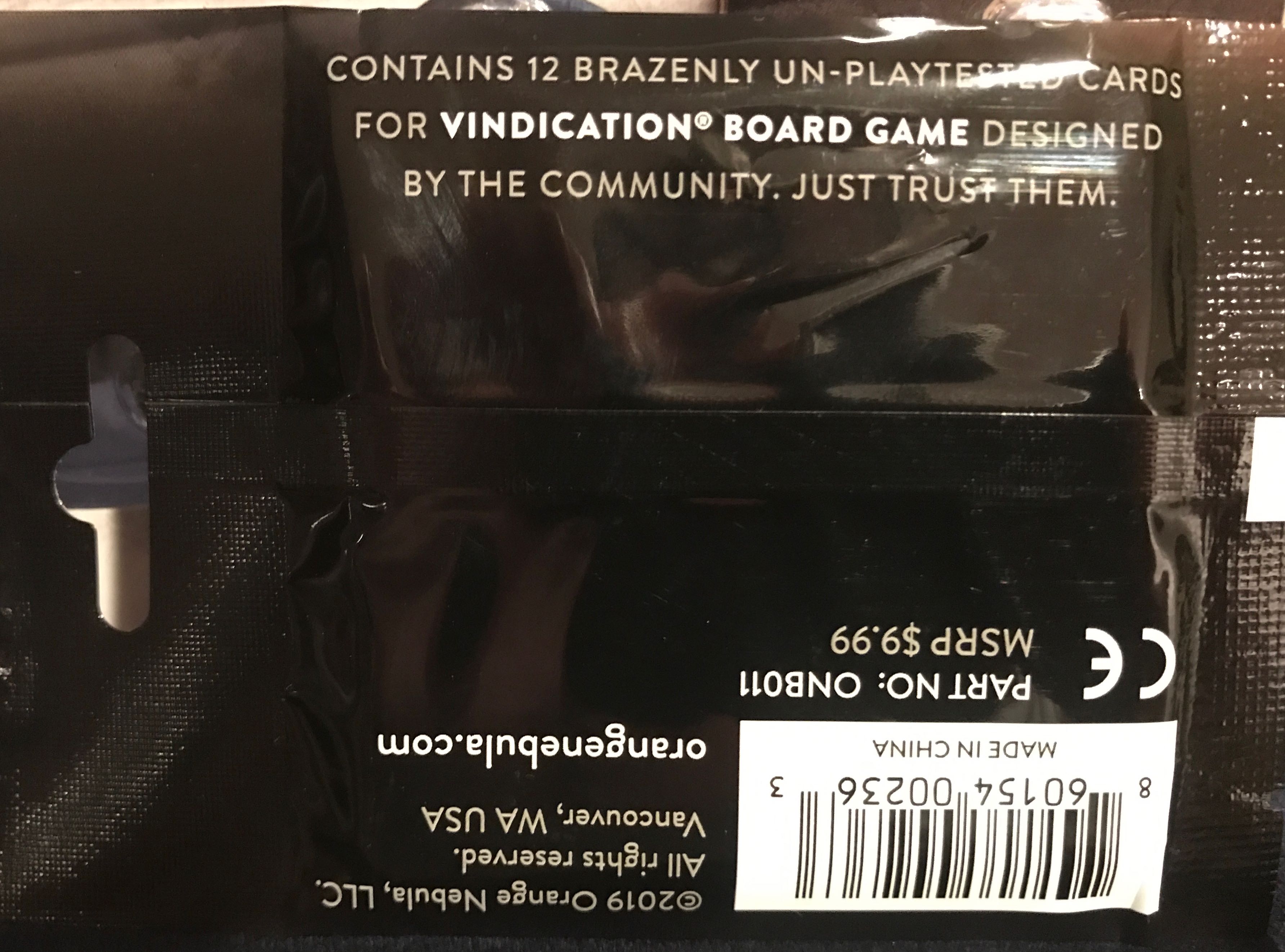 Vindication: Community Pack 2019  board game collectible [Barcode 860154002363] - Main Image 3