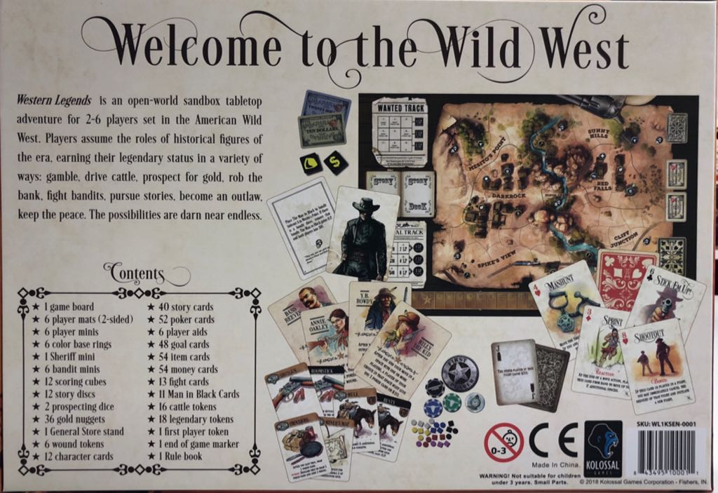 Western Legends  (2-6) board game collectible [Barcode 843495100011] - Main Image 2