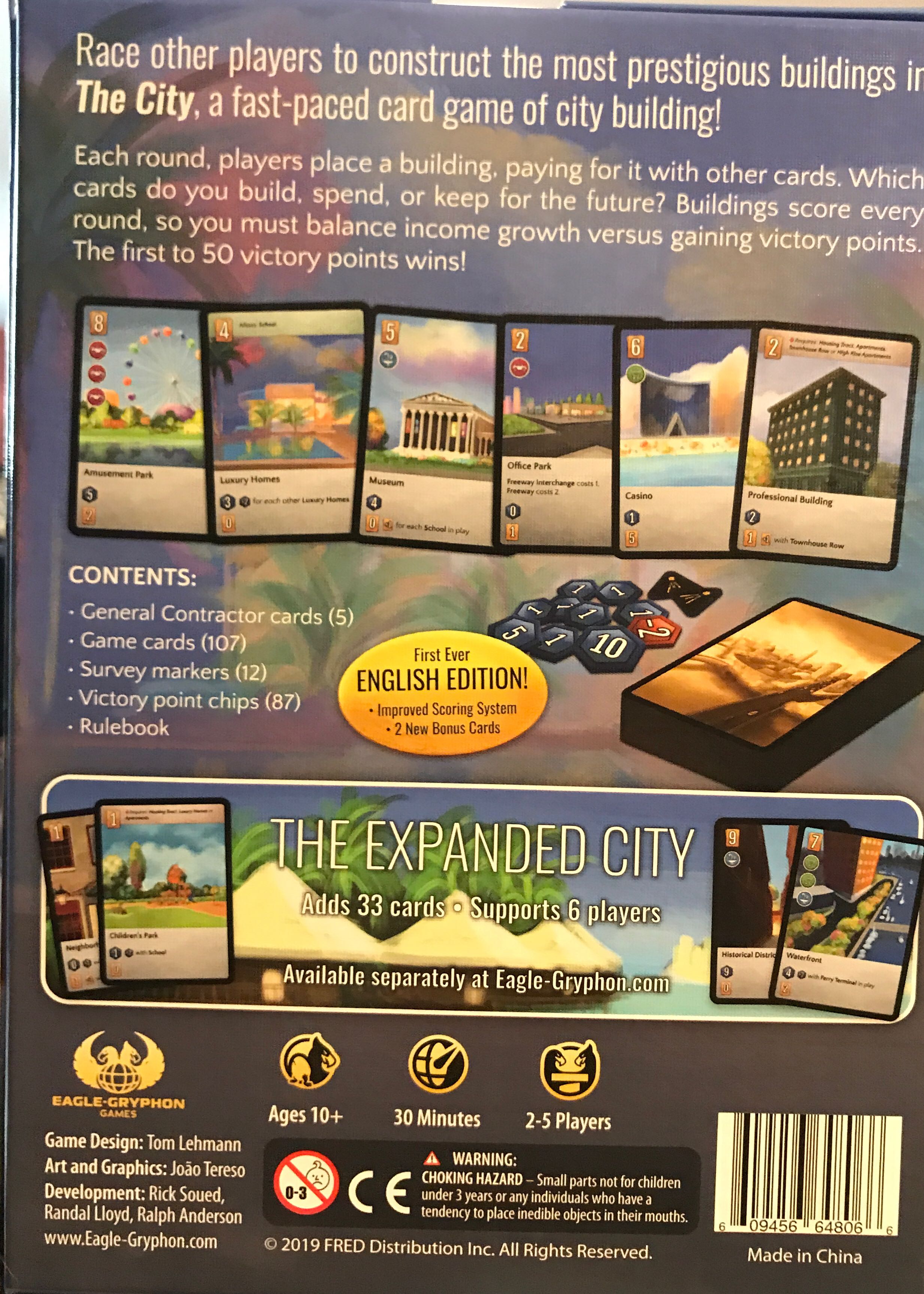 City, The  (2-5) board game collectible [Barcode 609456648066] - Main Image 4