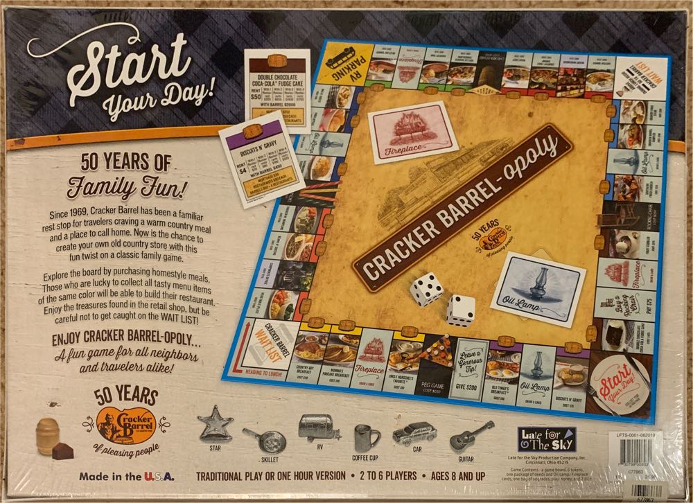 Cracker Barrel-opoly  (2-6 Players) board game collectible [Barcode 730799008030] - Main Image 2