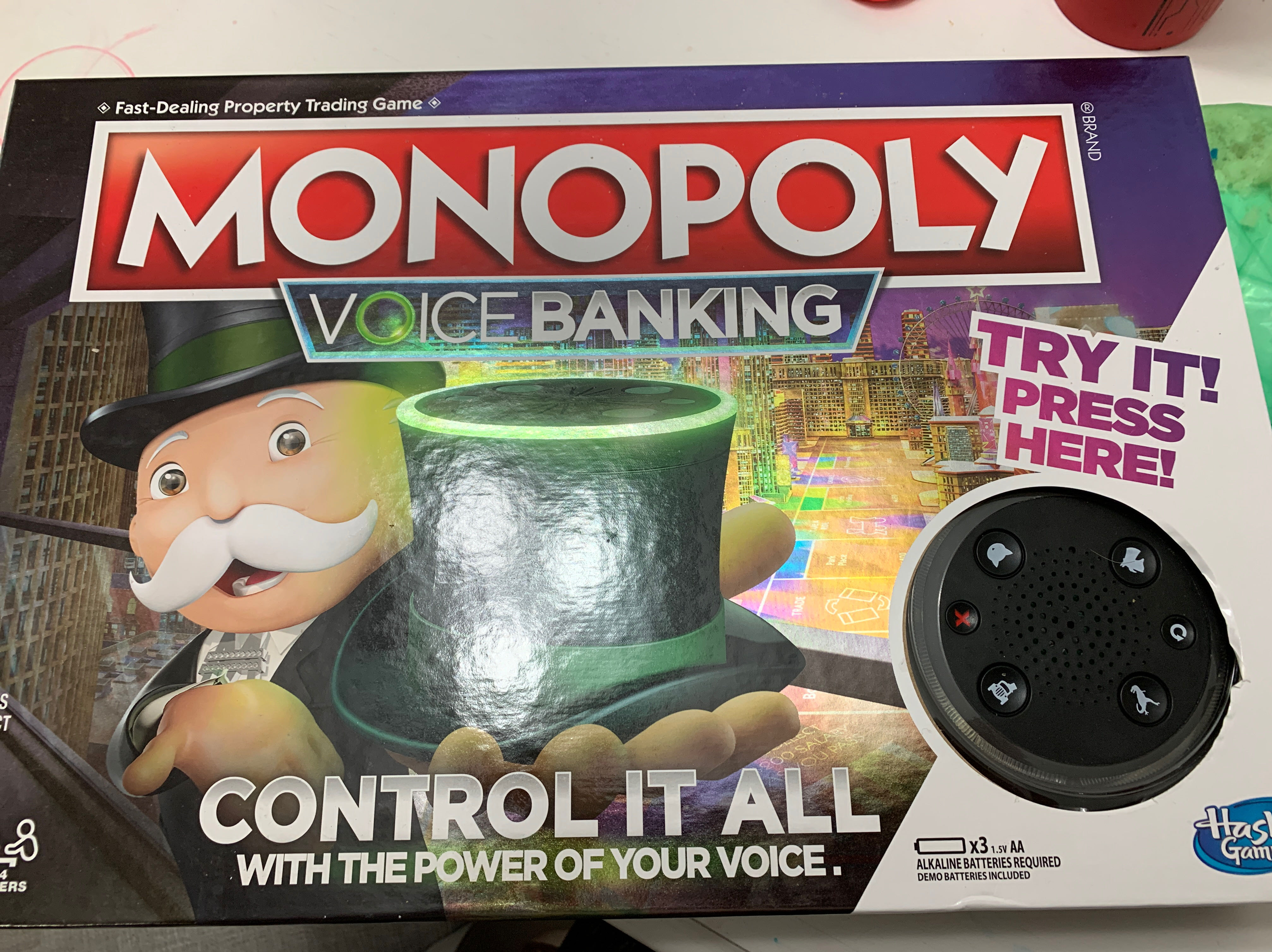 Monopoly Voice Banking Edition  (2-4) board game collectible [Barcode 630509847808] - Main Image 1