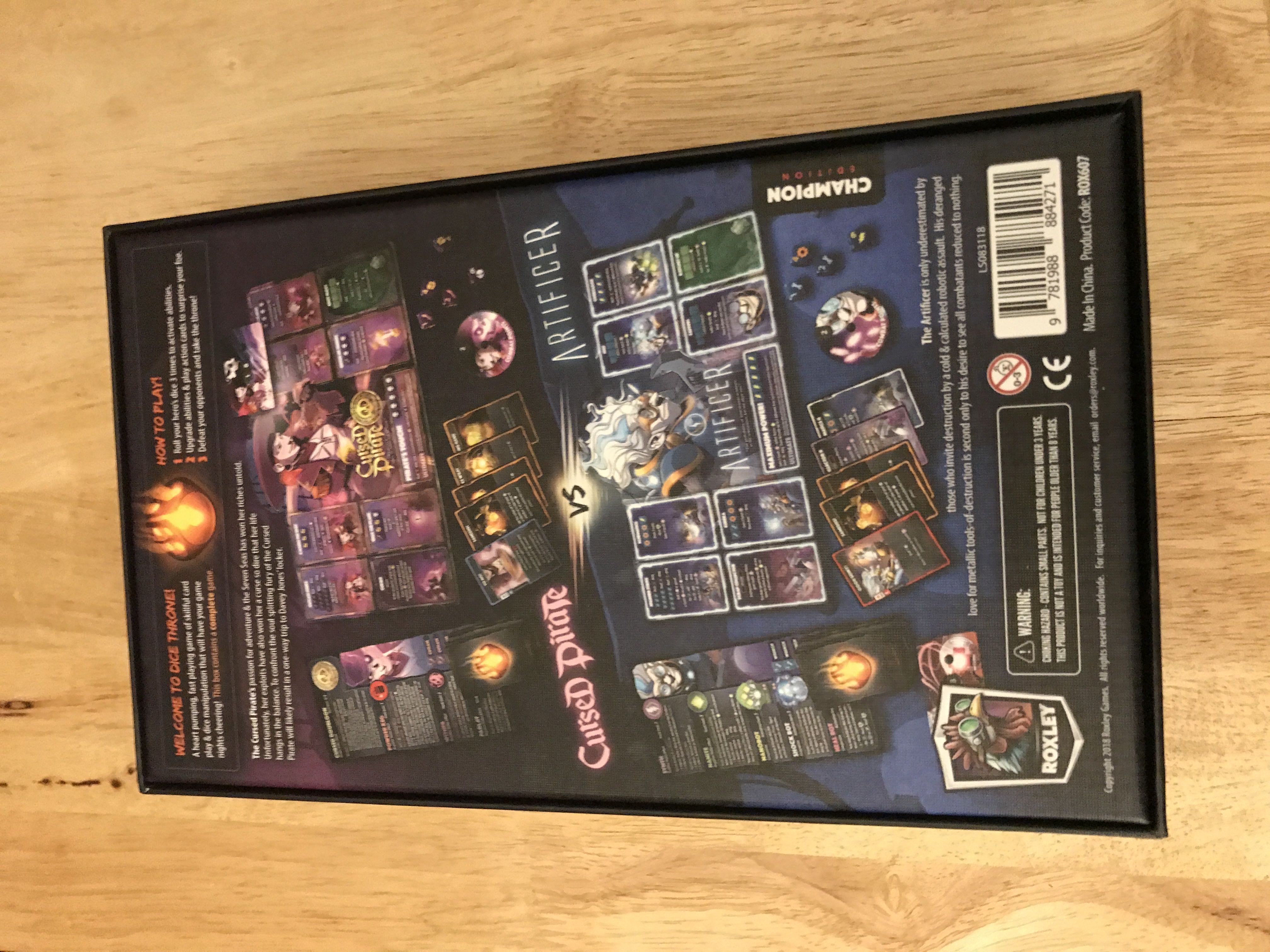 Dice Throne Season 2 - Cursed Pirate VS Articifer  (6) board game collectible [Barcode 9781988884271] - Main Image 2