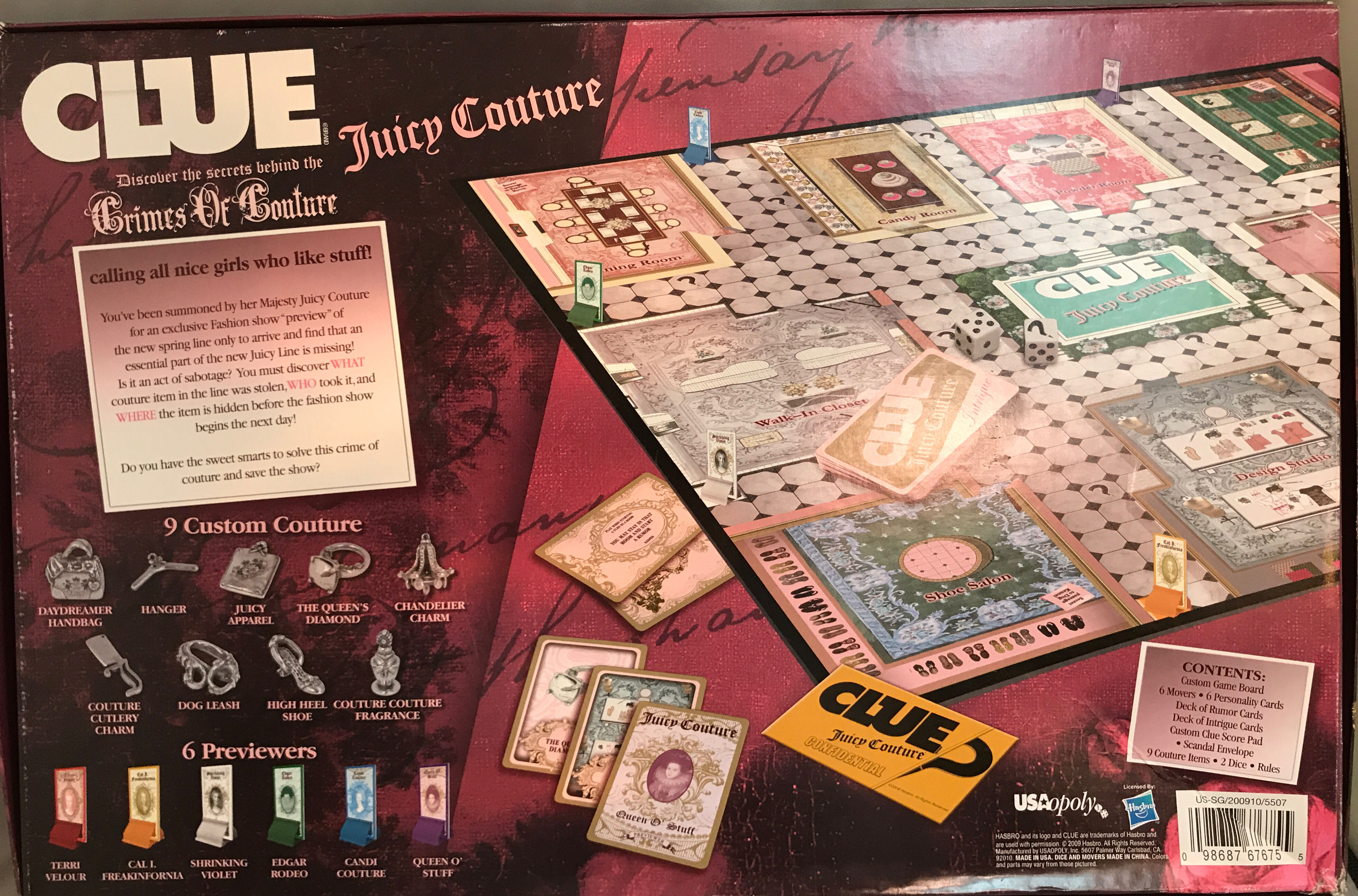 CLUE: Juicy Couture  (3 to 6) board game collectible [Barcode 098687676755] - Main Image 2
