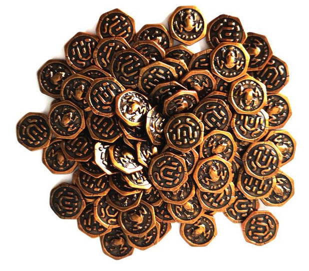 Roam: Metal Frog Coins  (2 to 4) board game collectible - Main Image 2