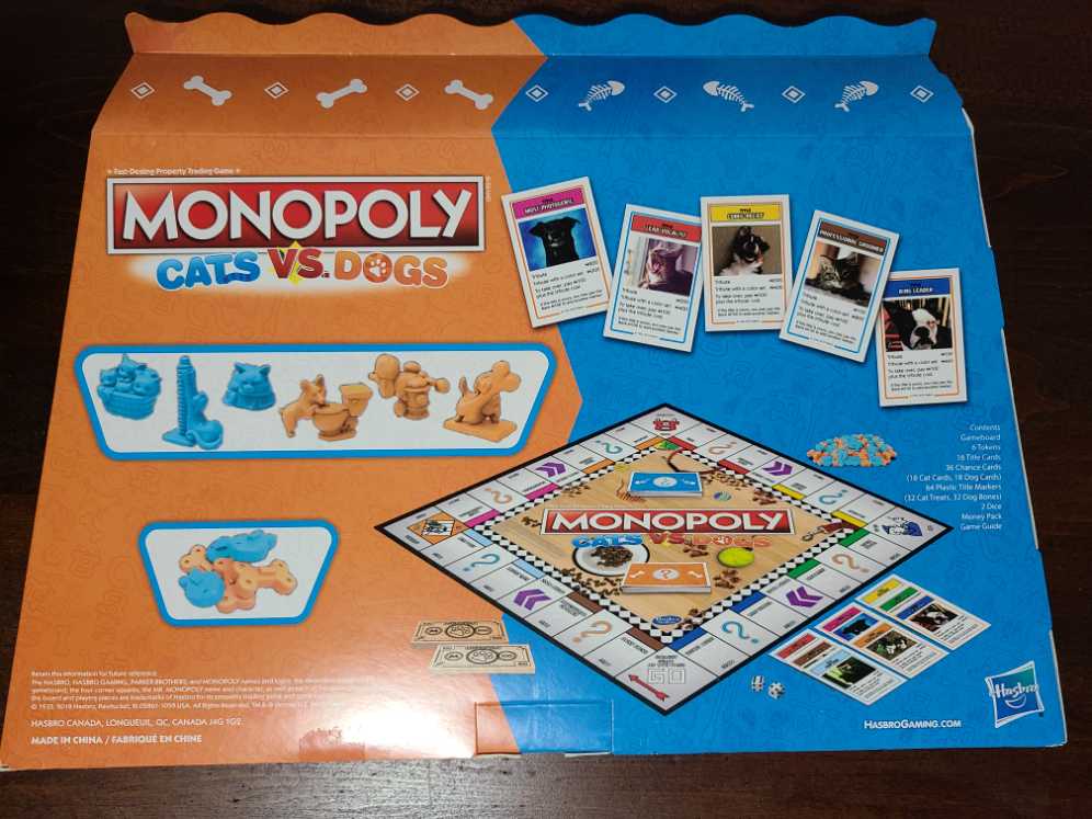 Monopoly Cats Vs. Dogs  (2-6) board game collectible [Barcode 630509814763] - Main Image 2