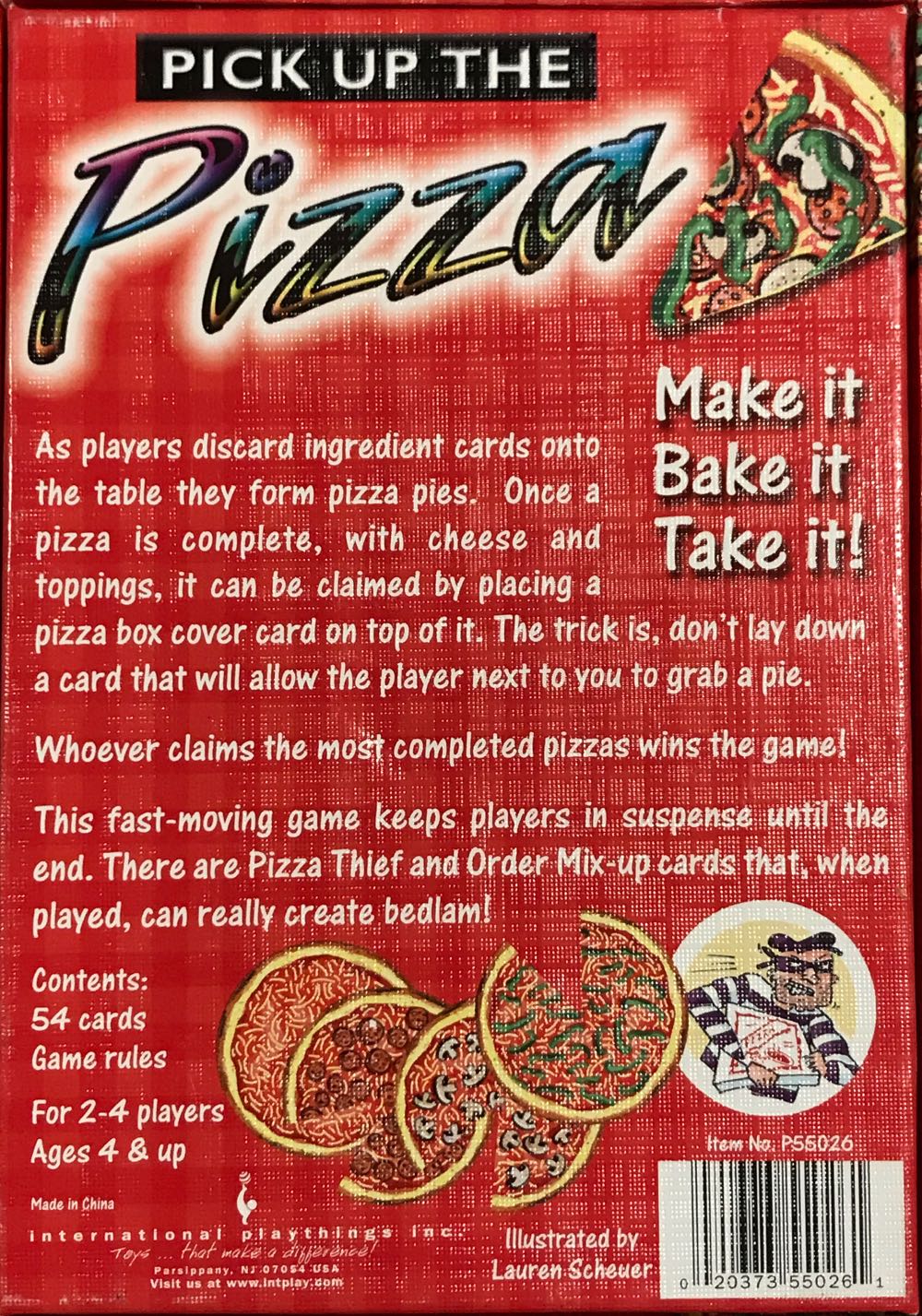 Pick Up the Pizza  (2-4) board game collectible [Barcode 020373550261] - Main Image 4
