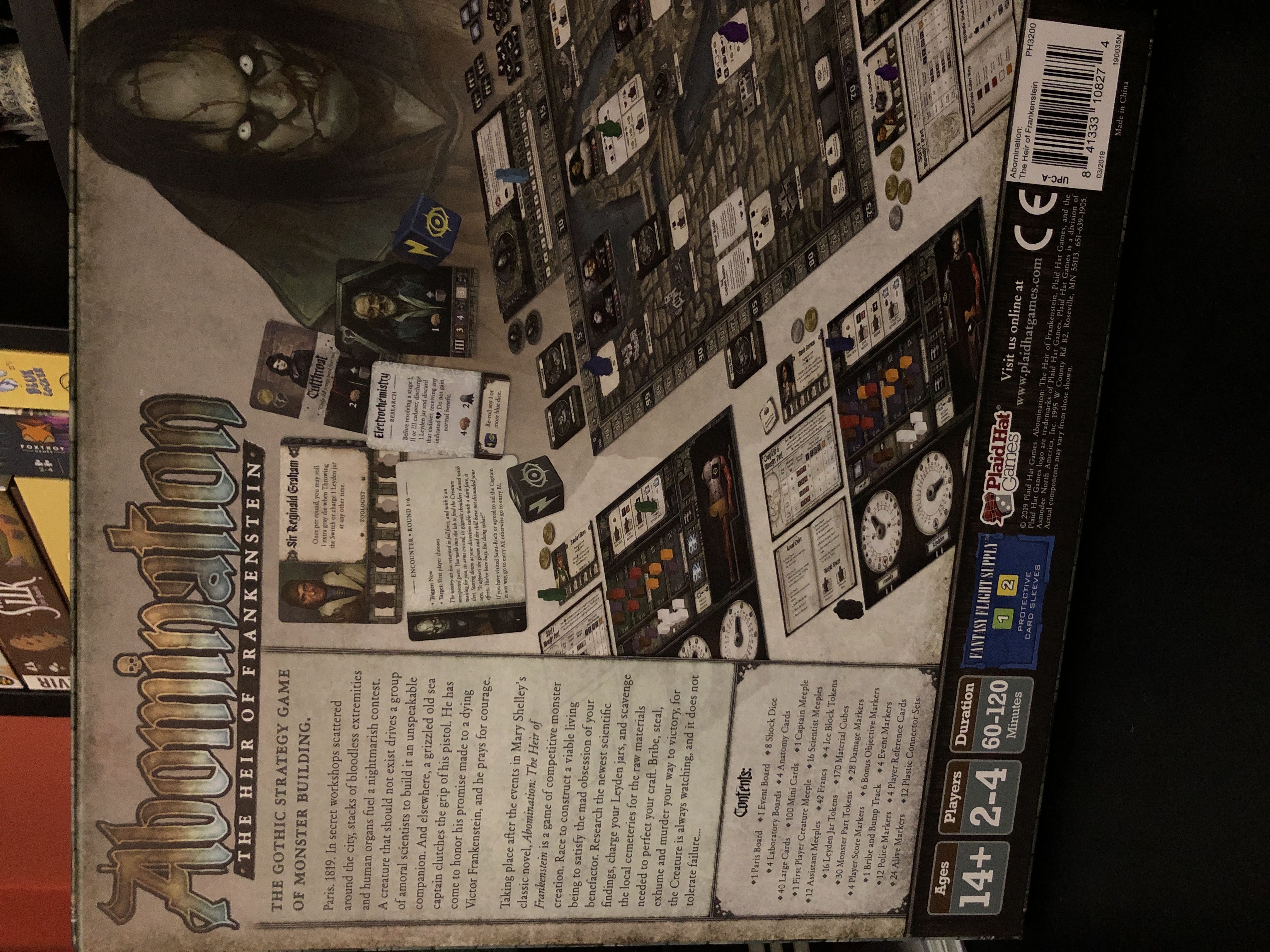 Abomination: The Heir of Frankenstein  (2-4) board game collectible [Barcode 841333108274] - Main Image 2