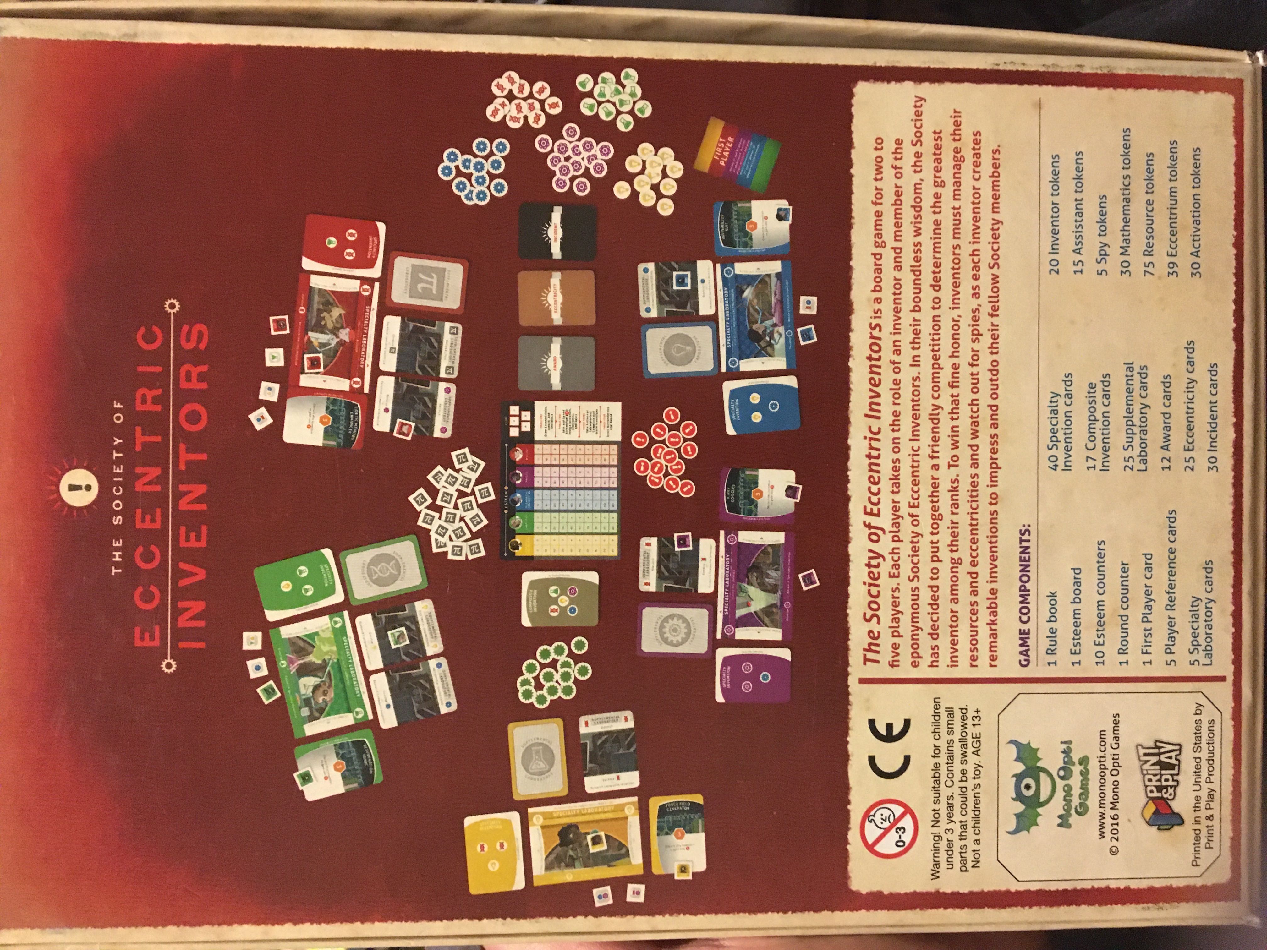 The Society Of Eccentric Inventors  (2-5) board game collectible [Barcode 013964928761] - Main Image 2