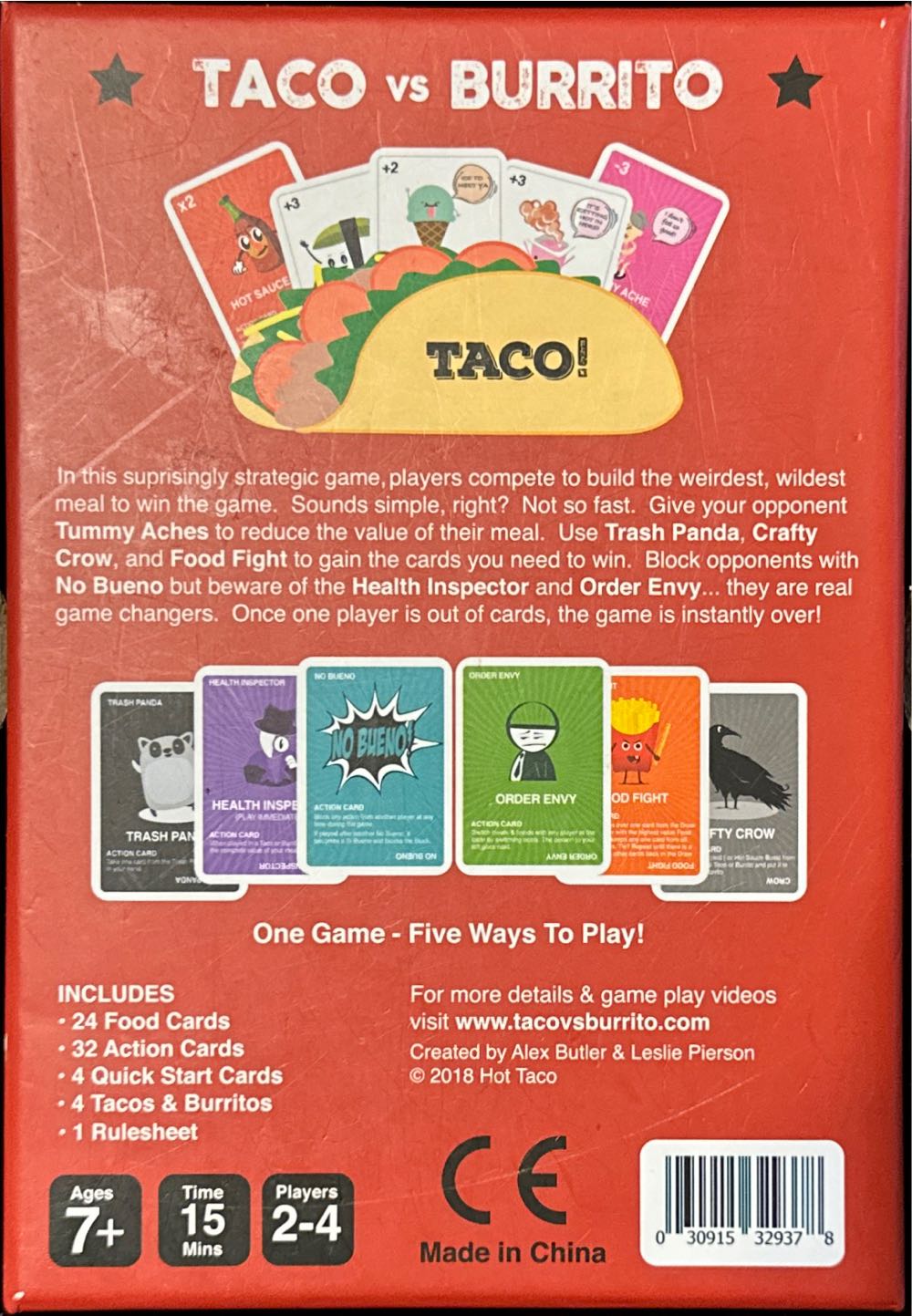 Taco vs Burrito  (2-4) board game collectible [Barcode 030915329378] - Main Image 3