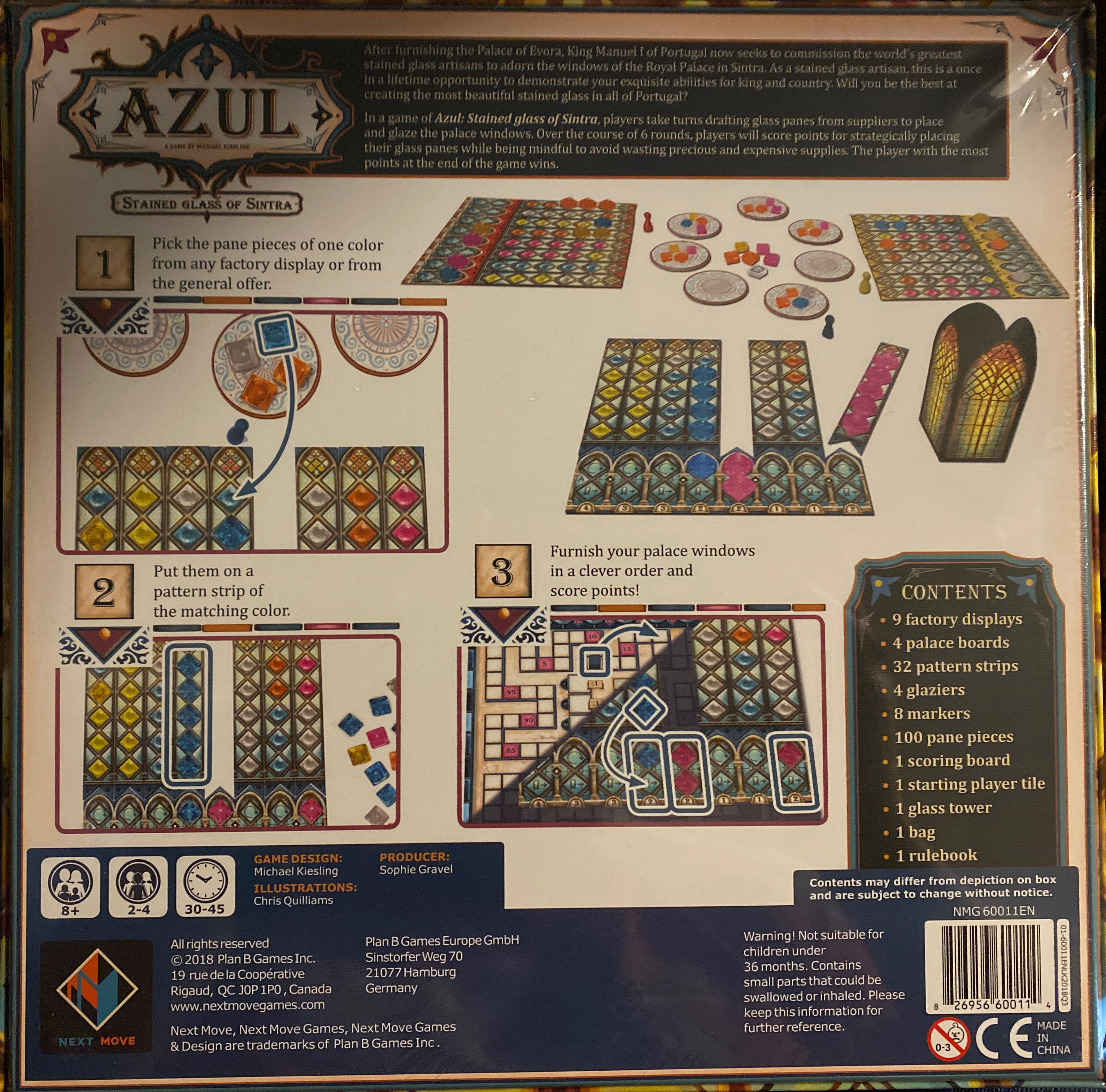 Azul Stained Glass Of Sintra  (2-4) board game collectible [Barcode 826956600114] - Main Image 2